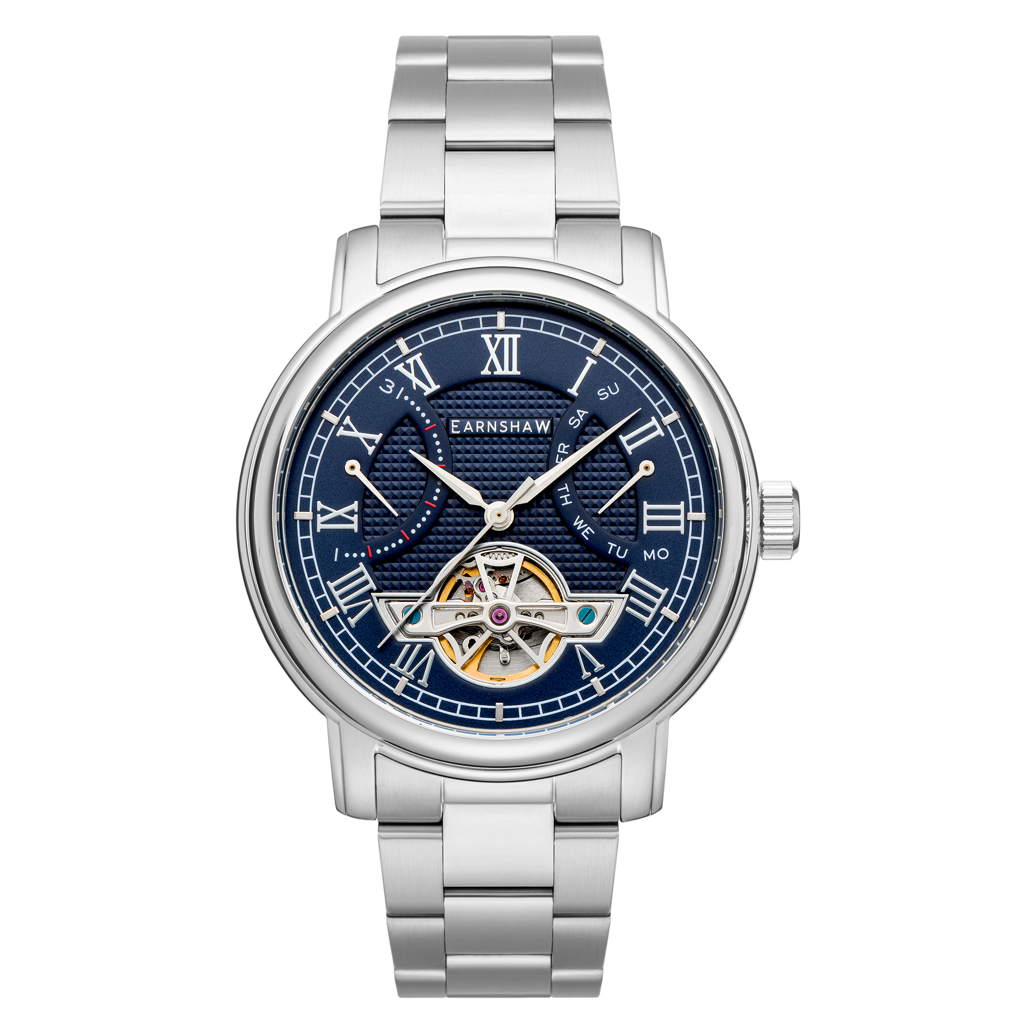 Thomas Earnshaw Thomas Earnshaw Bearer Bluw Longcase Double Retrograde Automatic Men's Watcj ES-8169-22