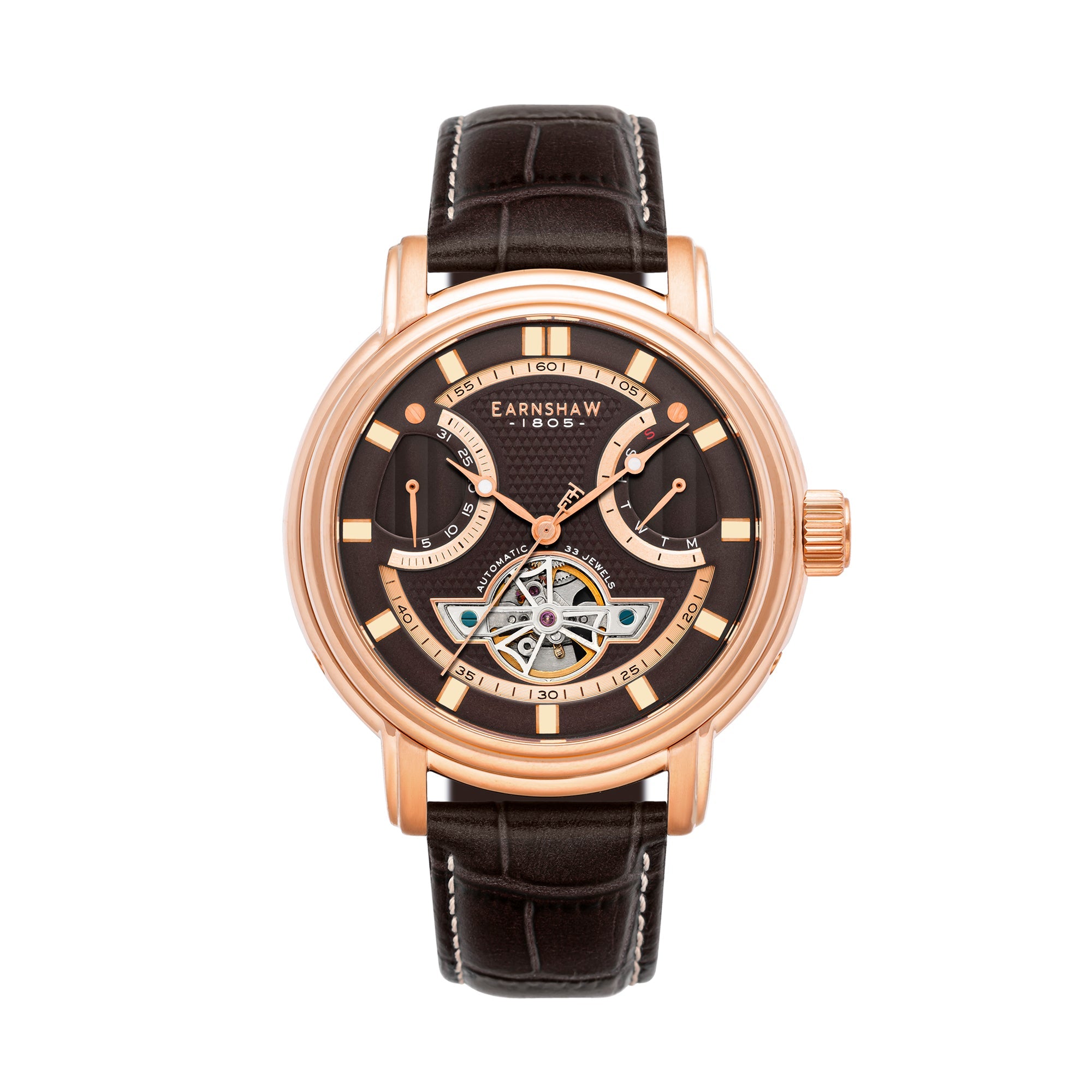 Thomas Earnshaw Thomas Earnshaw Retrograde Open Heart Men's Automatic Watch ES-8184-05