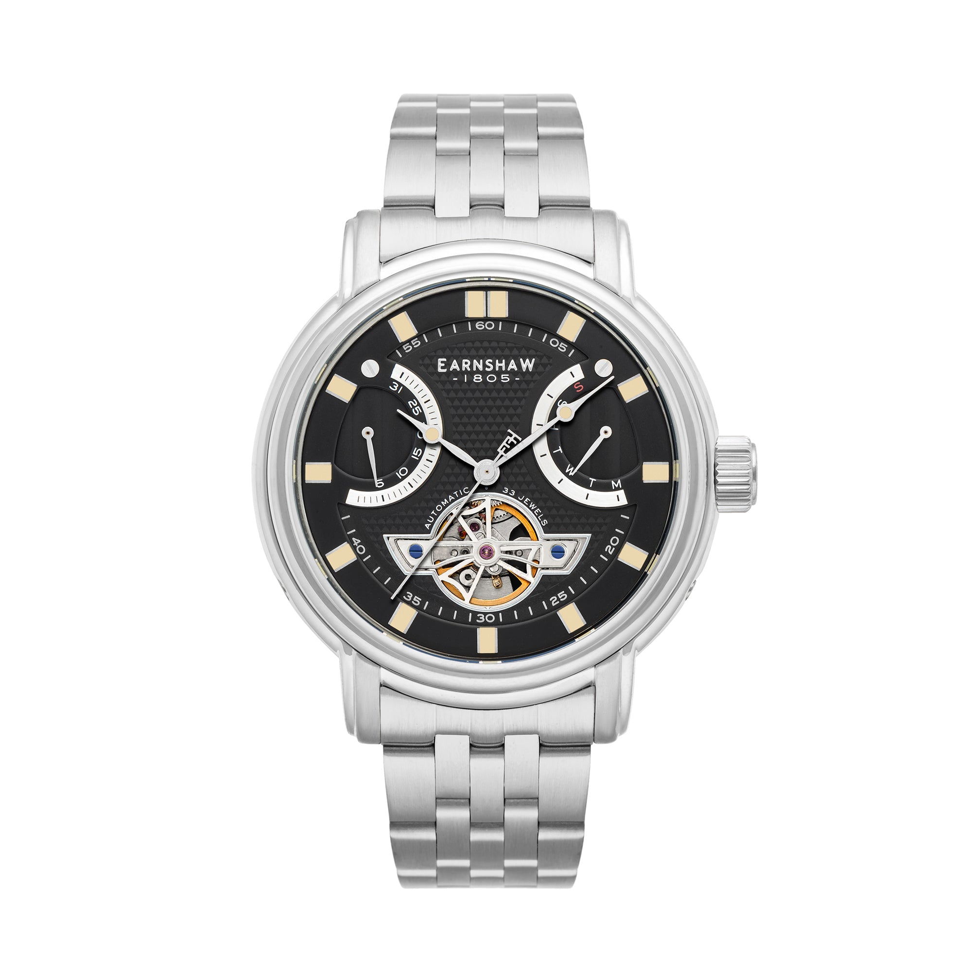 Thomas Earnshaw Thomas Earnshaw Retrograde Open Heart Men's Automatic Watch ES-8184-11