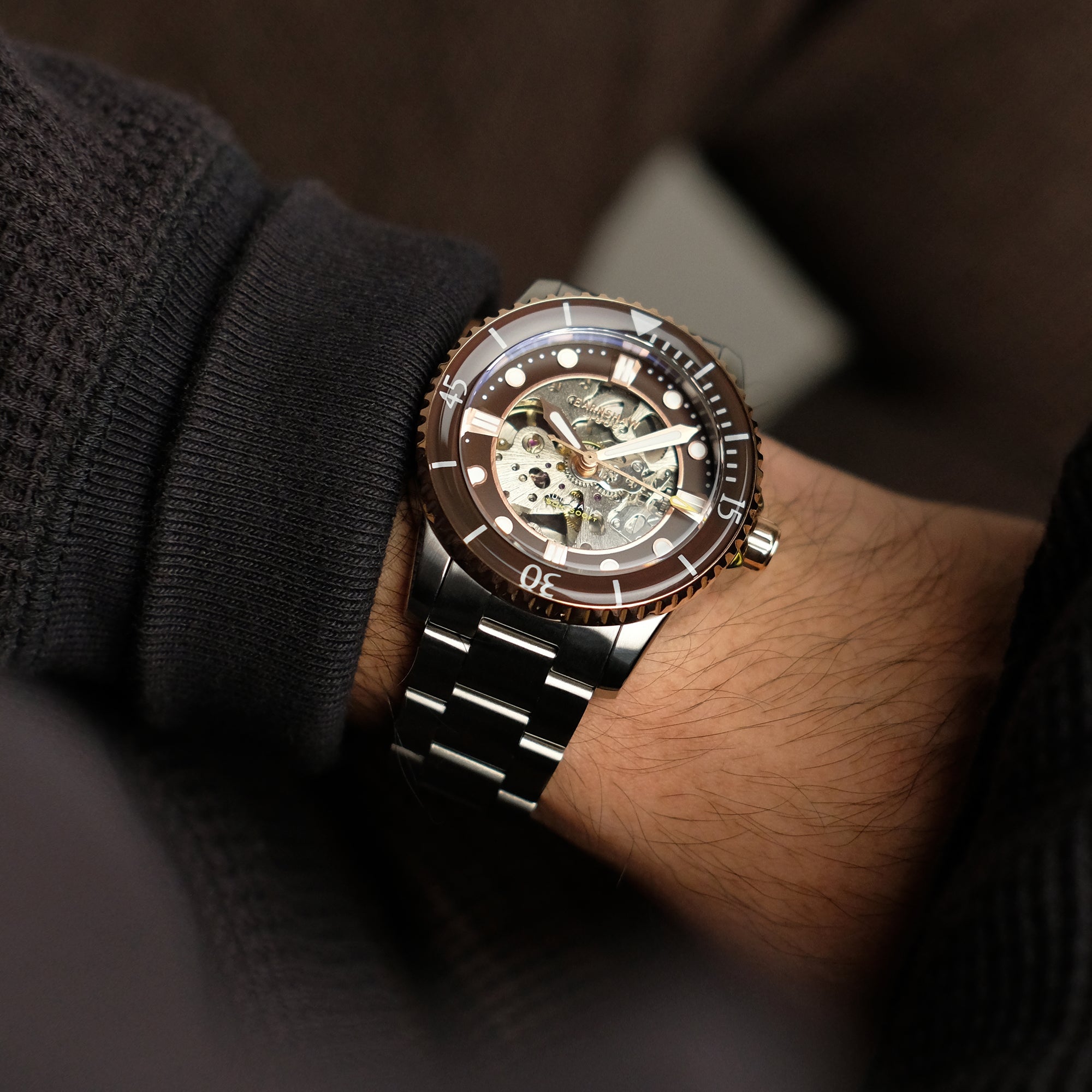 THOMAS EARNSHAW Thomas Earnshaw Admiral Pole Men's Automatic Honey Black Watch ES-8185-33