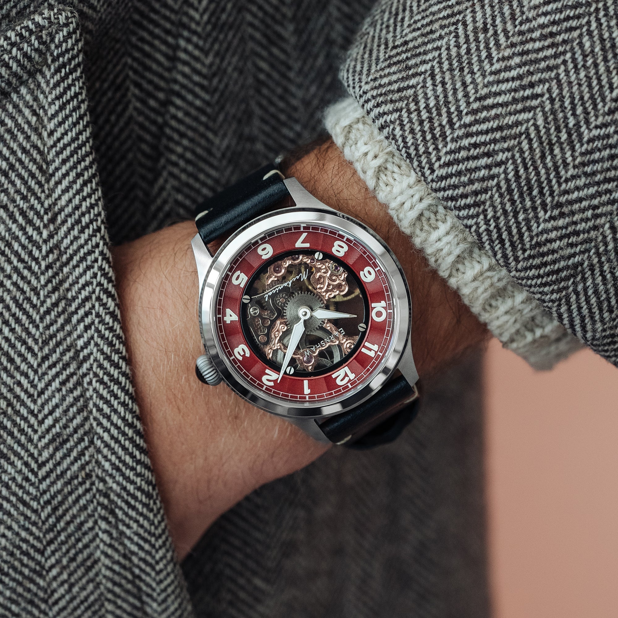 Thomas Earnshaw Thomas Earnshaw Baron Men's Mechanical Skeleton Malbec Watch ES-8189-03
