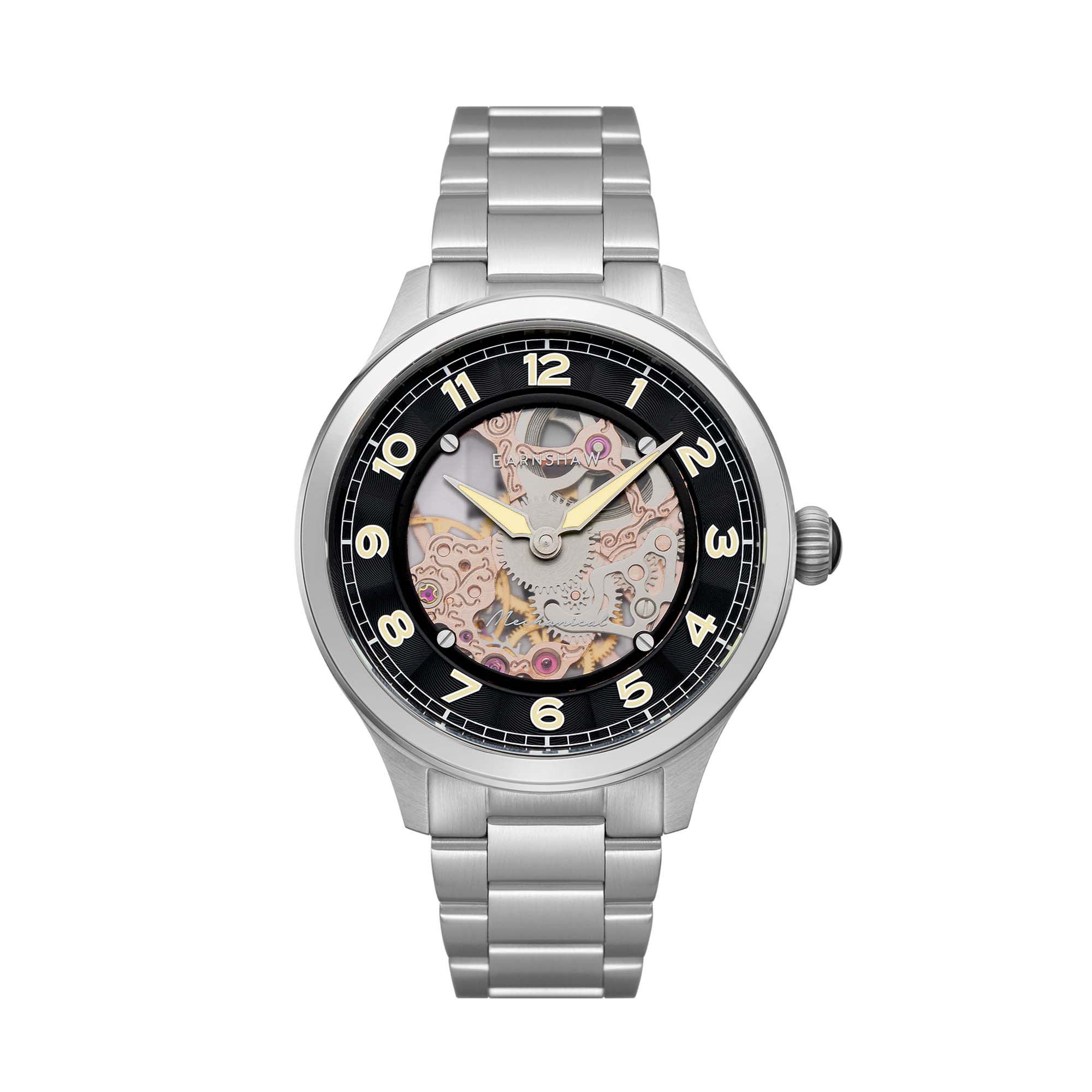 Thomas Earnshaw Thomas Earnshaw Baron Men's Mechanical Skeleton Principal Black Watch ES-8189-11