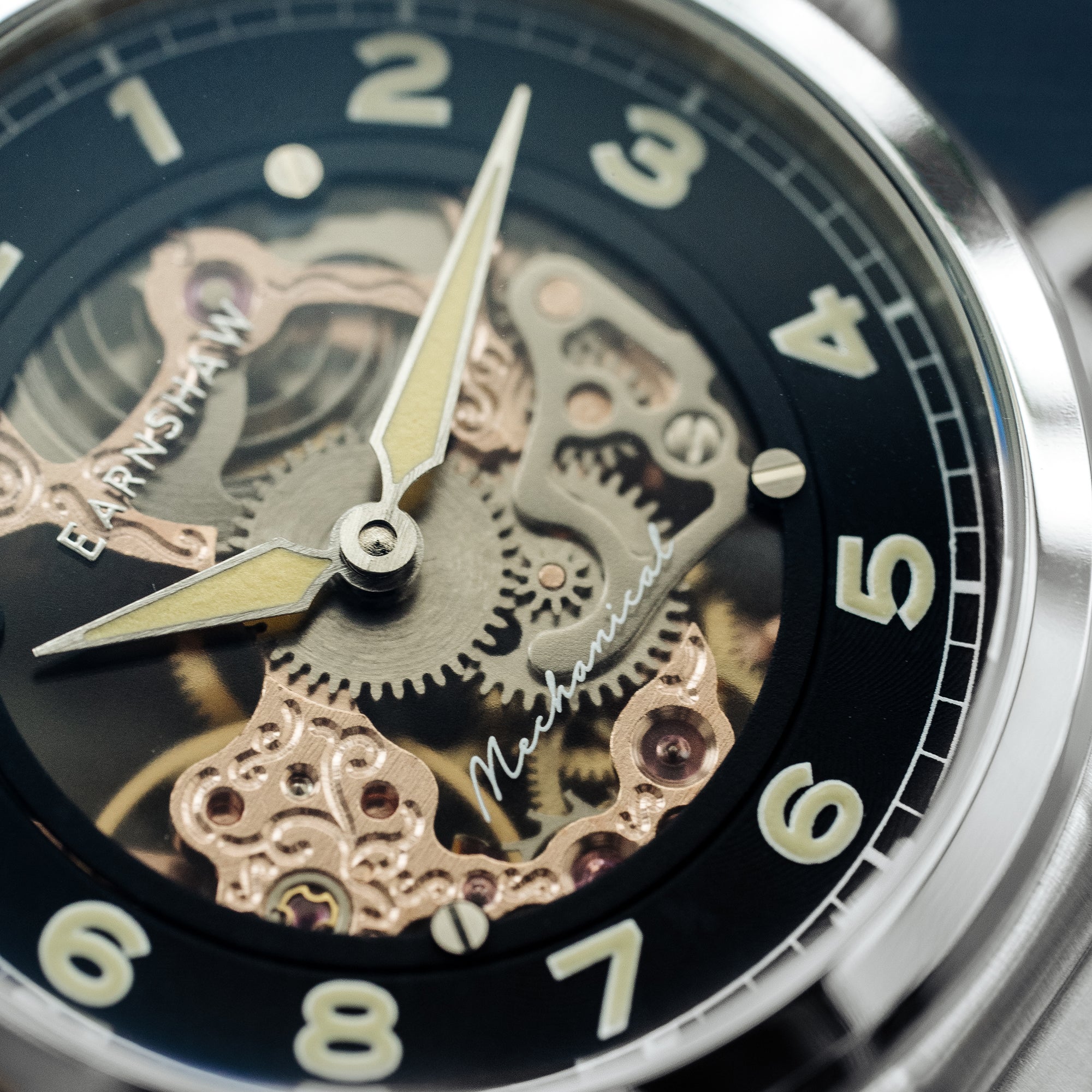 Thomas Earnshaw Thomas Earnshaw Baron Men's Mechanical Skeleton Principal Black Watch ES-8189-11