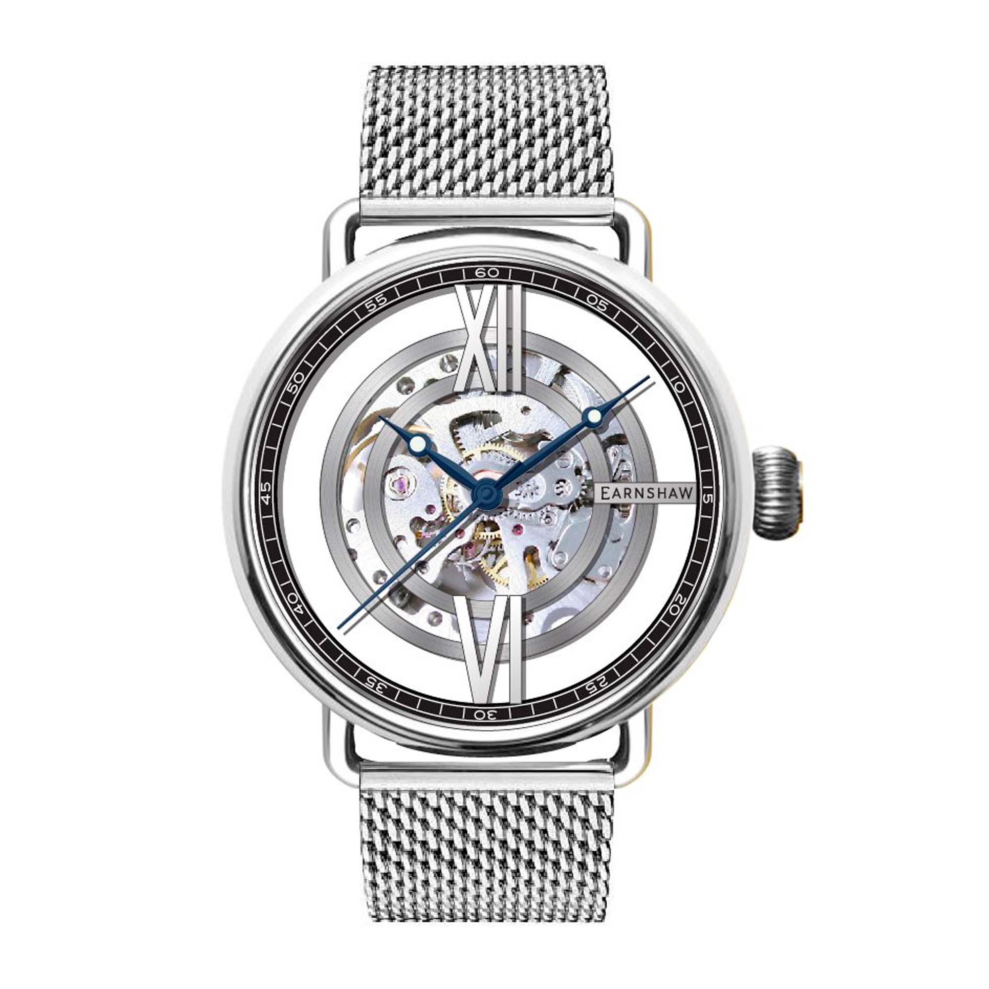 Thomas Earnshaw Thomas Earnshaw Investigator Floating Men's Automatic Skeleton Steel Grey Watch ES-8195-11