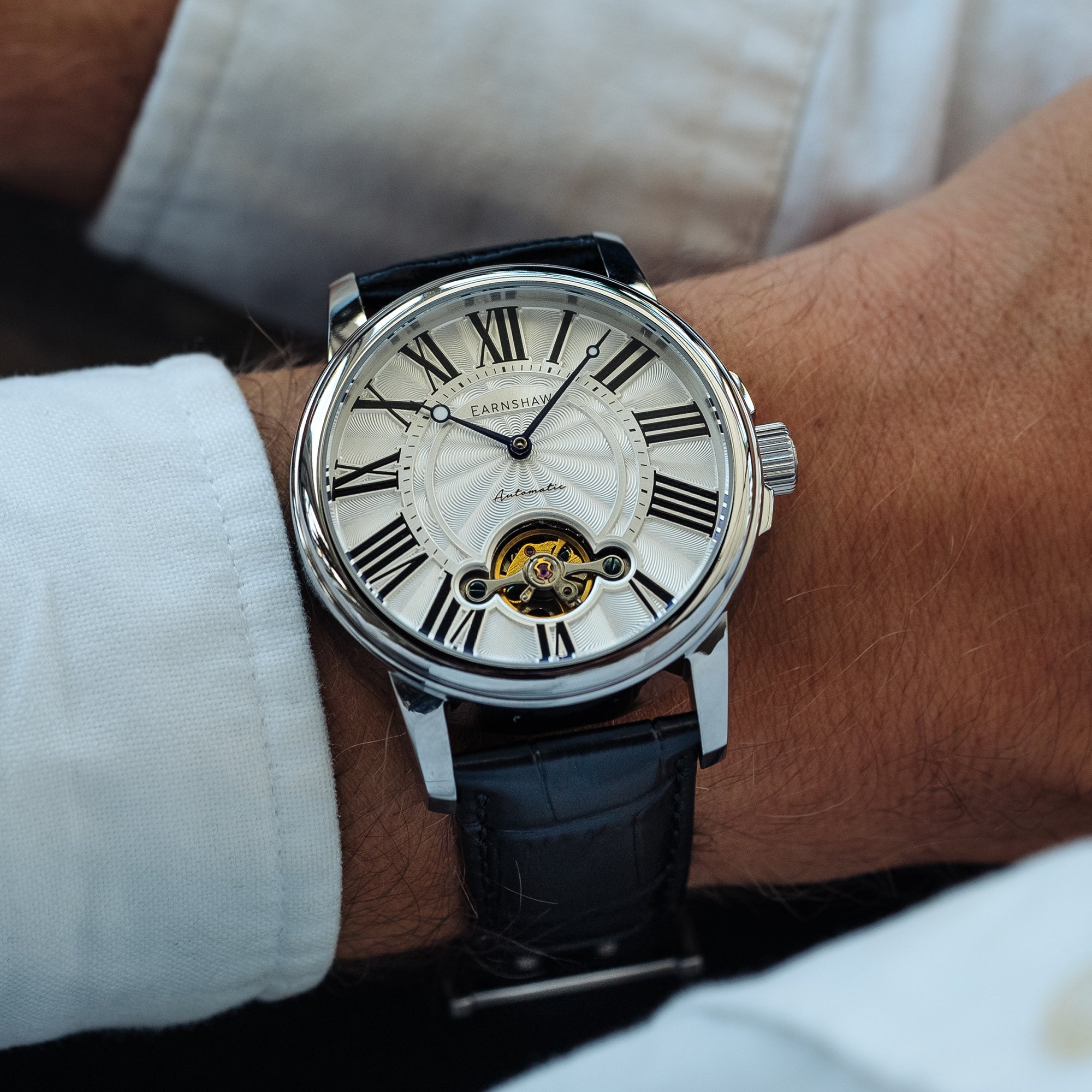 Thomas Earnshaw Thomas Earnshaw Marylebone Open Heart Men's Mechanical Automatic Silver White Watch ES-8196-01