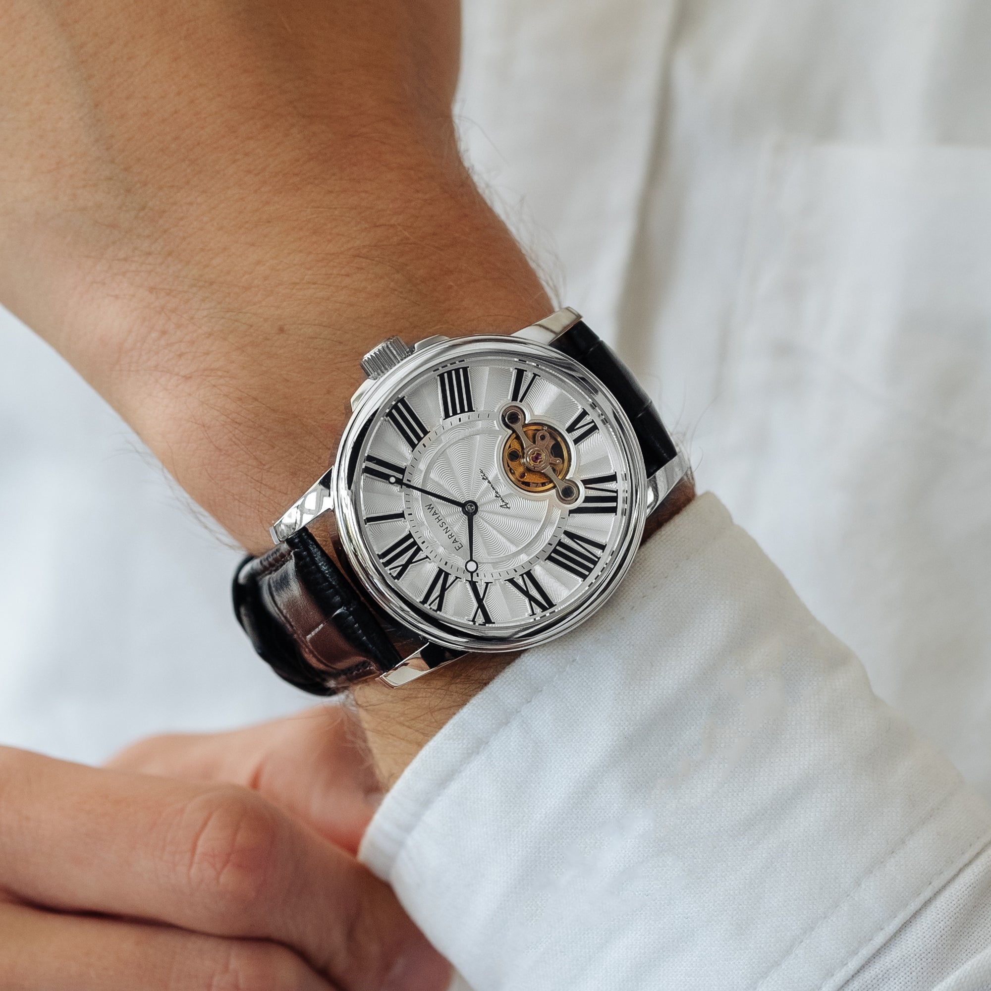 Thomas Earnshaw Thomas Earnshaw Marylebone Open Heart Men's Mechanical Automatic Silver White Watch ES-8196-01