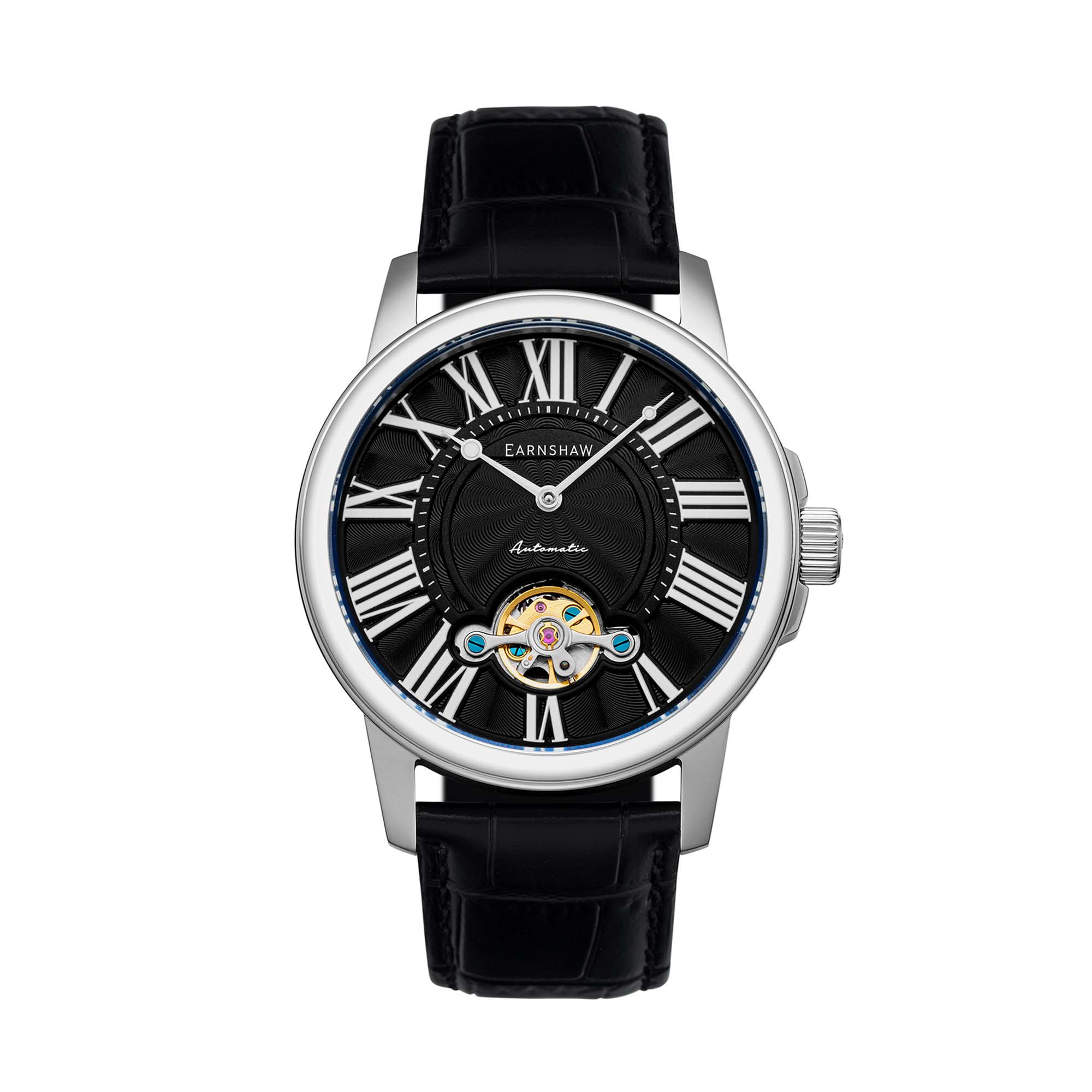 THOMAS EARNSHAW Thomas Earnshaw Marylebone Open Heart Men's Mechanical Automatic Velvet Black Watch ES-8196-02