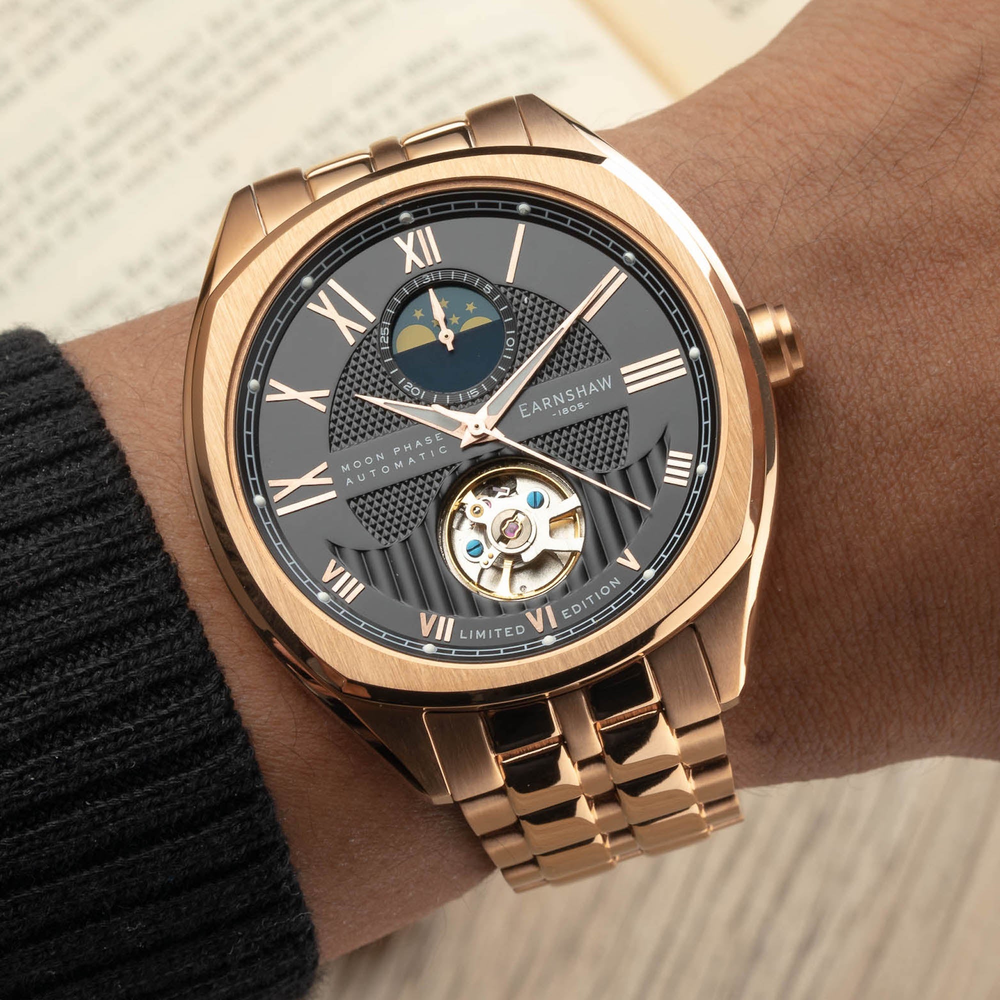THOMAS EARNSHAW Thomas Earnshaw Peel Men's Rose Gold Watch ES-8206-55
