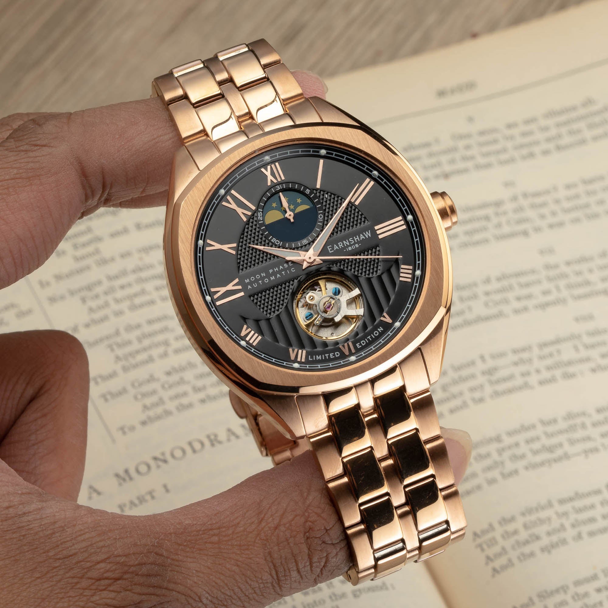 THOMAS EARNSHAW Thomas Earnshaw Peel Men's Rose Gold Watch ES-8206-55