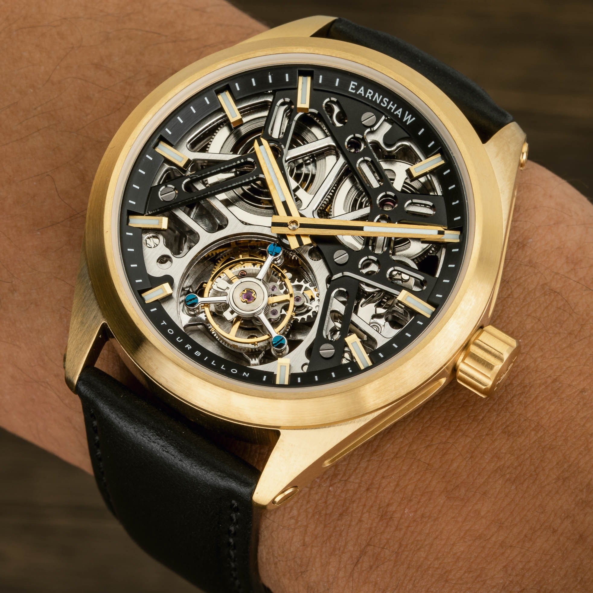 Thomas Earnshaw Thomas Earnshaw Edymion Men's Tourbillon Gold Watch ES-8212-03