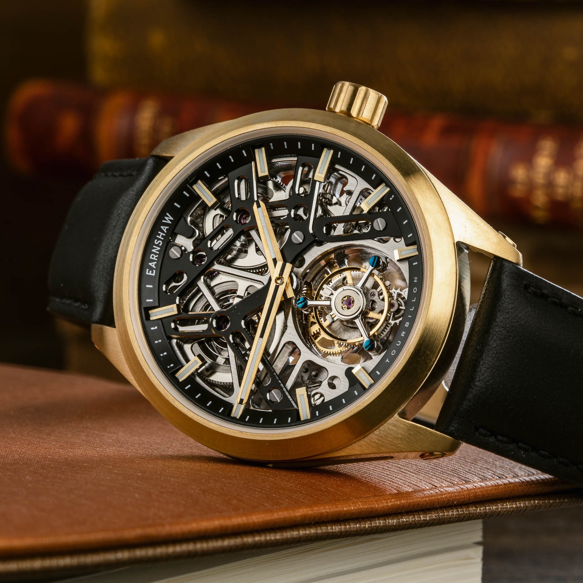 Thomas Earnshaw Thomas Earnshaw Edymion Men's Tourbillon Gold Watch ES-8212-03
