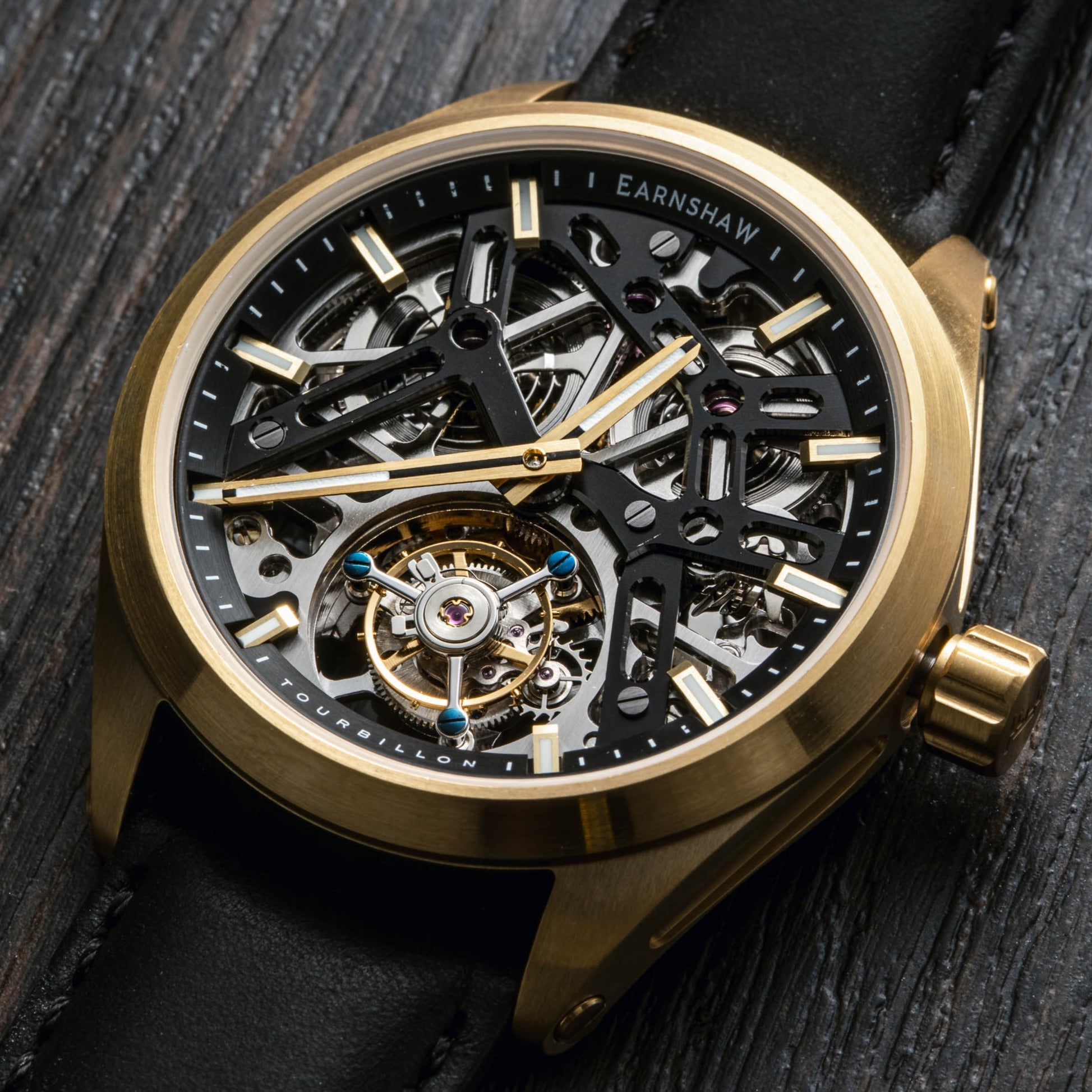 Thomas Earnshaw Thomas Earnshaw Edymion Men's Tourbillon Gold Watch ES-8212-03