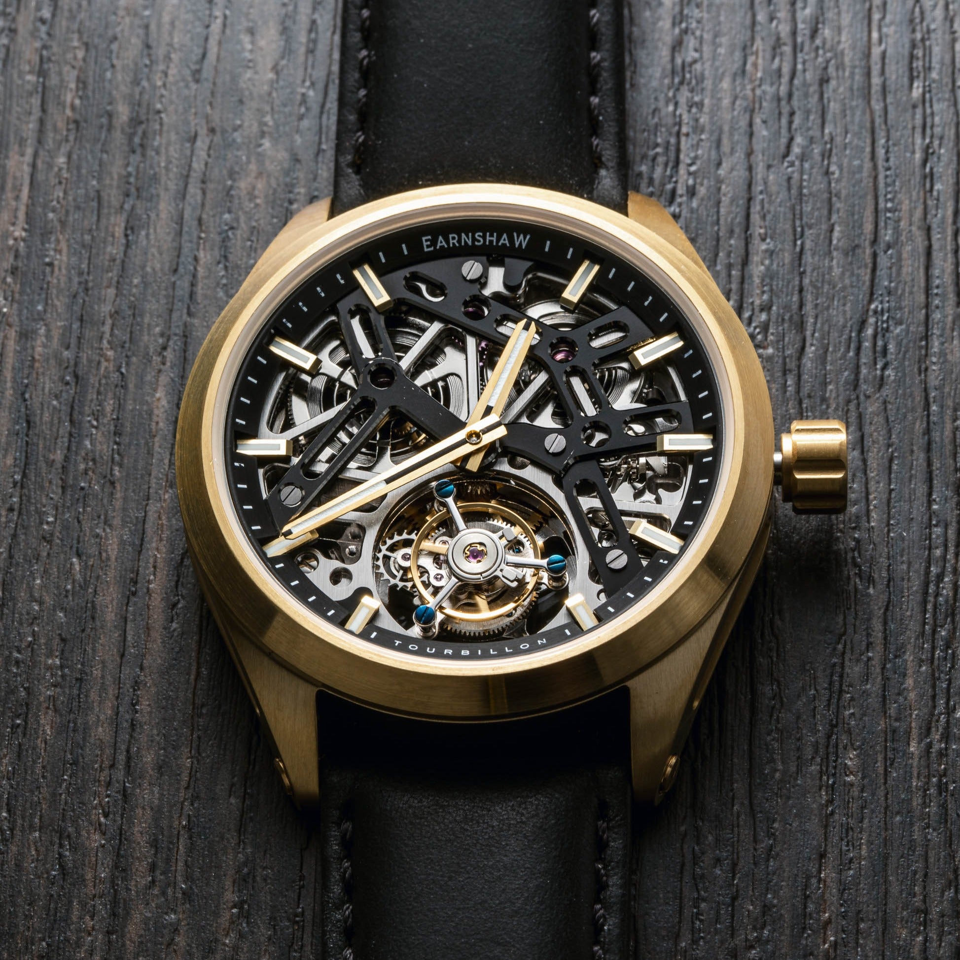 Thomas Earnshaw Thomas Earnshaw Edymion Men's Tourbillon Gold Watch ES-8212-03