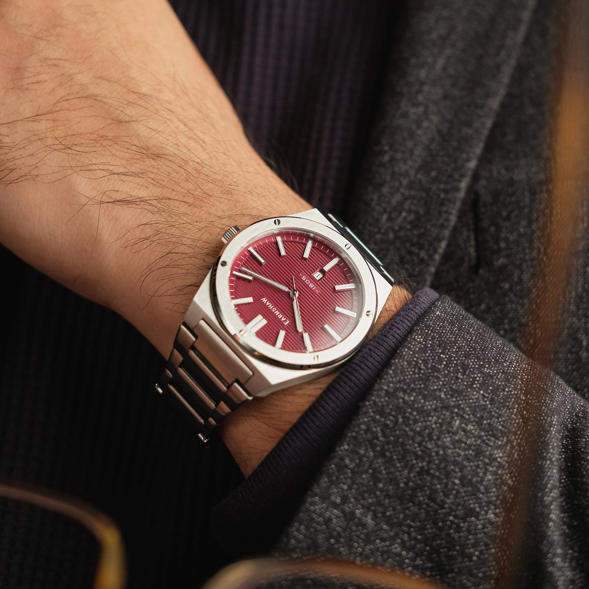 Thomas Earnshaw Thomas Earnshaw Drake Men's Japanese Quartz Burgundy Watch ES-8224-33