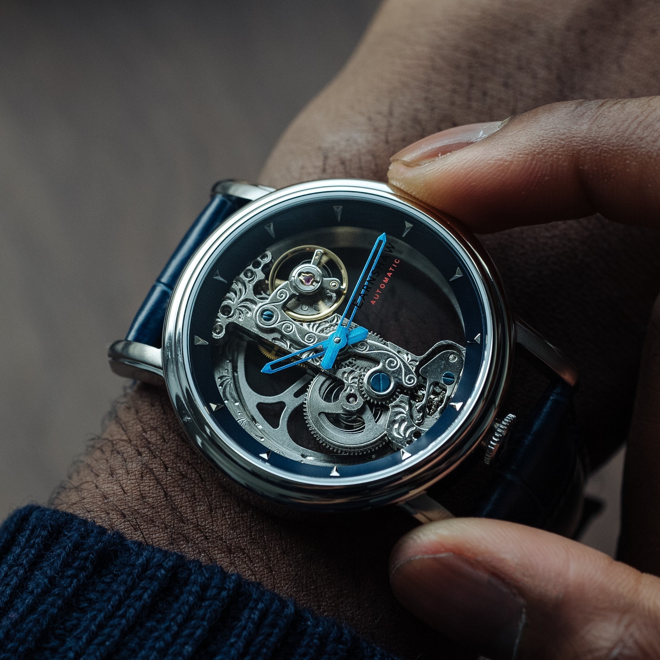 THOMAS EARNSHAW Thomas Earnshaw Fowler Bridge Men's Skeleton Blue Watch ES-8225-02