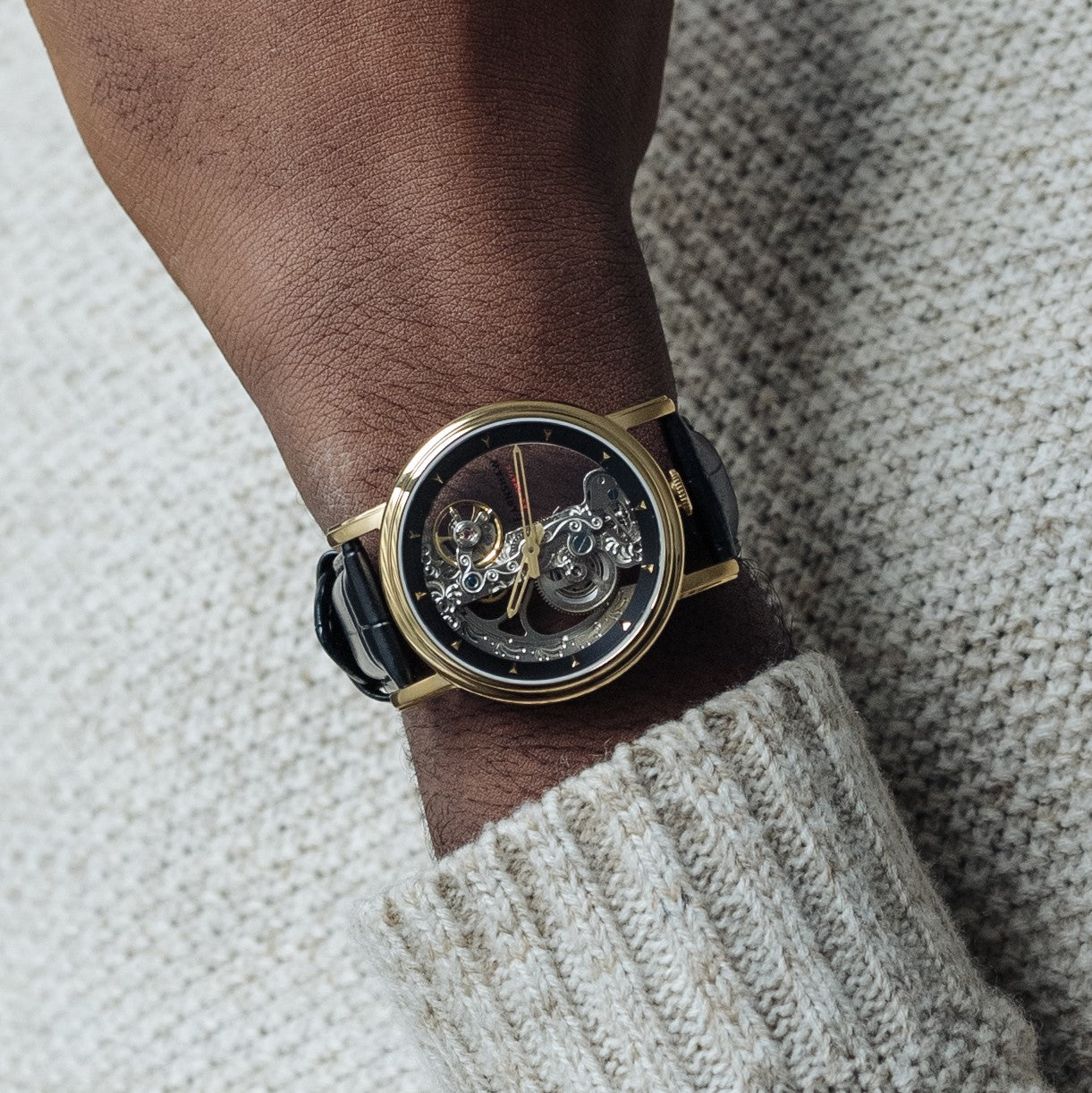 THOMAS EARNSHAW Thomas Earnshaw Fowler Bridge Men's Skeleton Gold Watch ES-8225-04