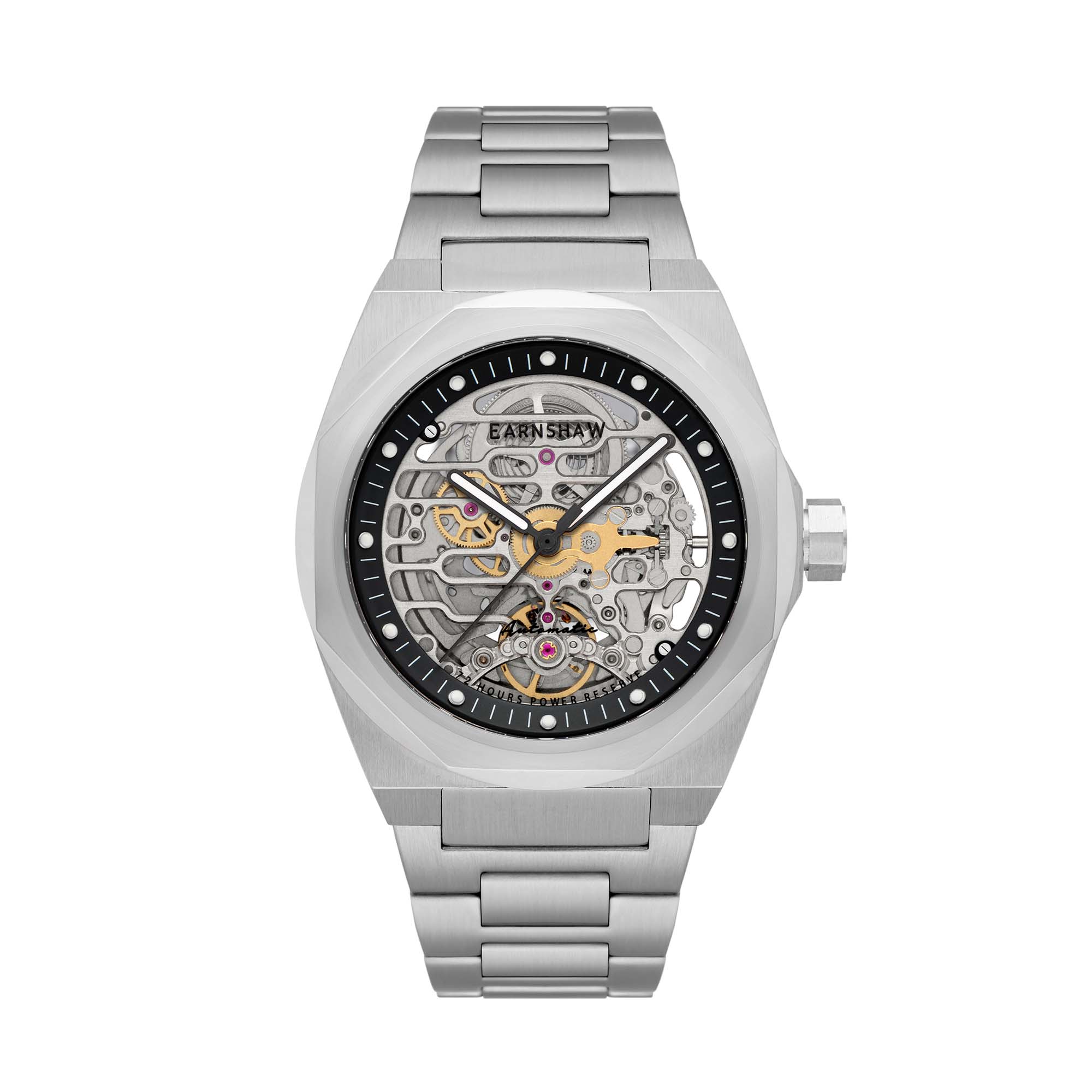 Thomas Earnshaw Thomas Earnshaw Discovery Clark High Beat 72 Power Reserve Men's Automatic Skeleton Outer Black Watch ES-8228-22
