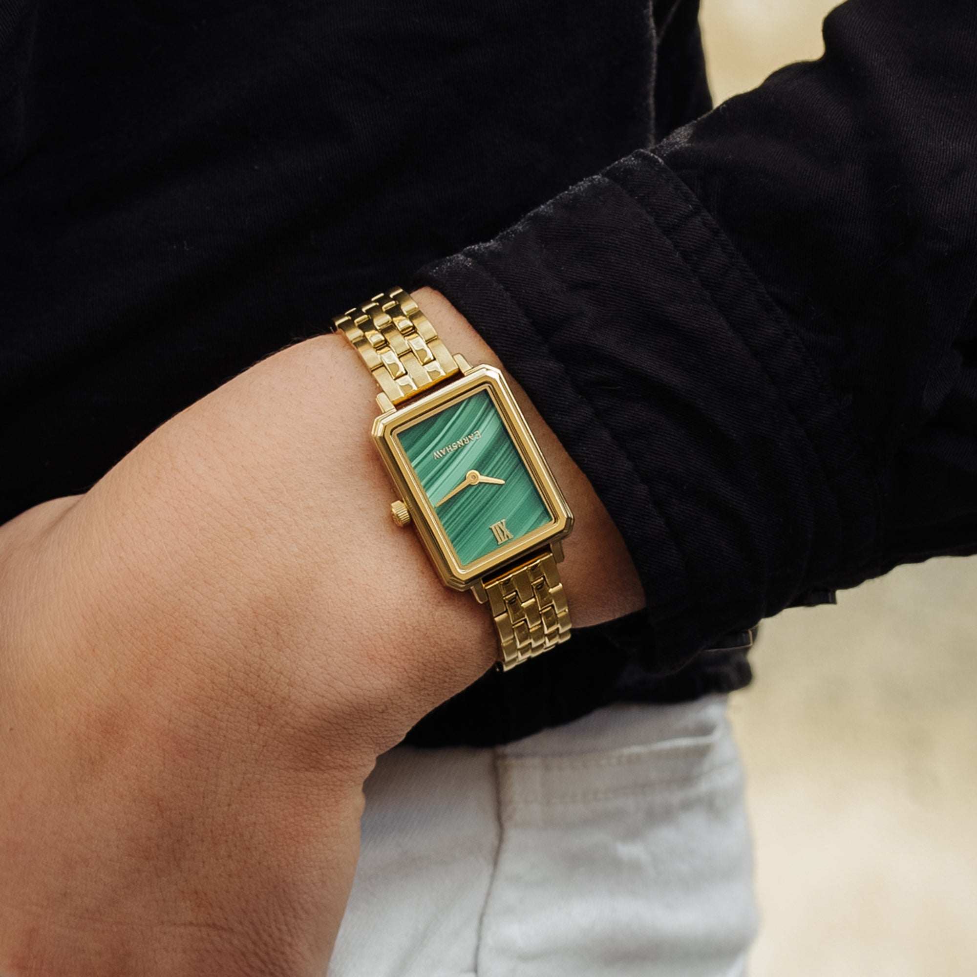 Thomas Earnshaw Thomas Earnshaw Emmeline Women's Japanese Quartz Malachite Watch ES-8235-44