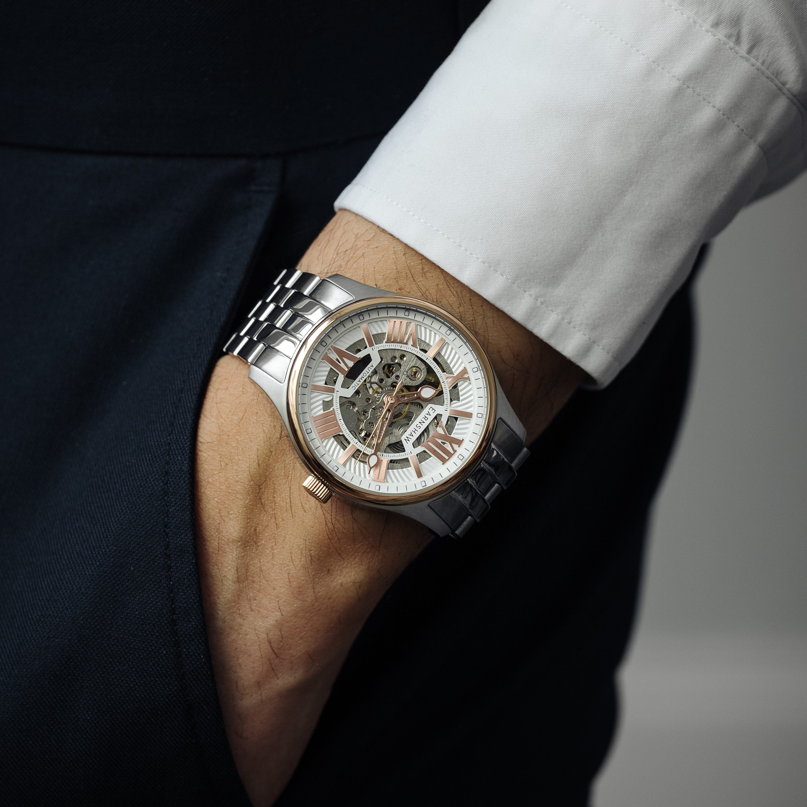 Thomas Earnshaw Thomas Earnshaw Architects Simpson Men's Steely Rose Watch ES-8240-55