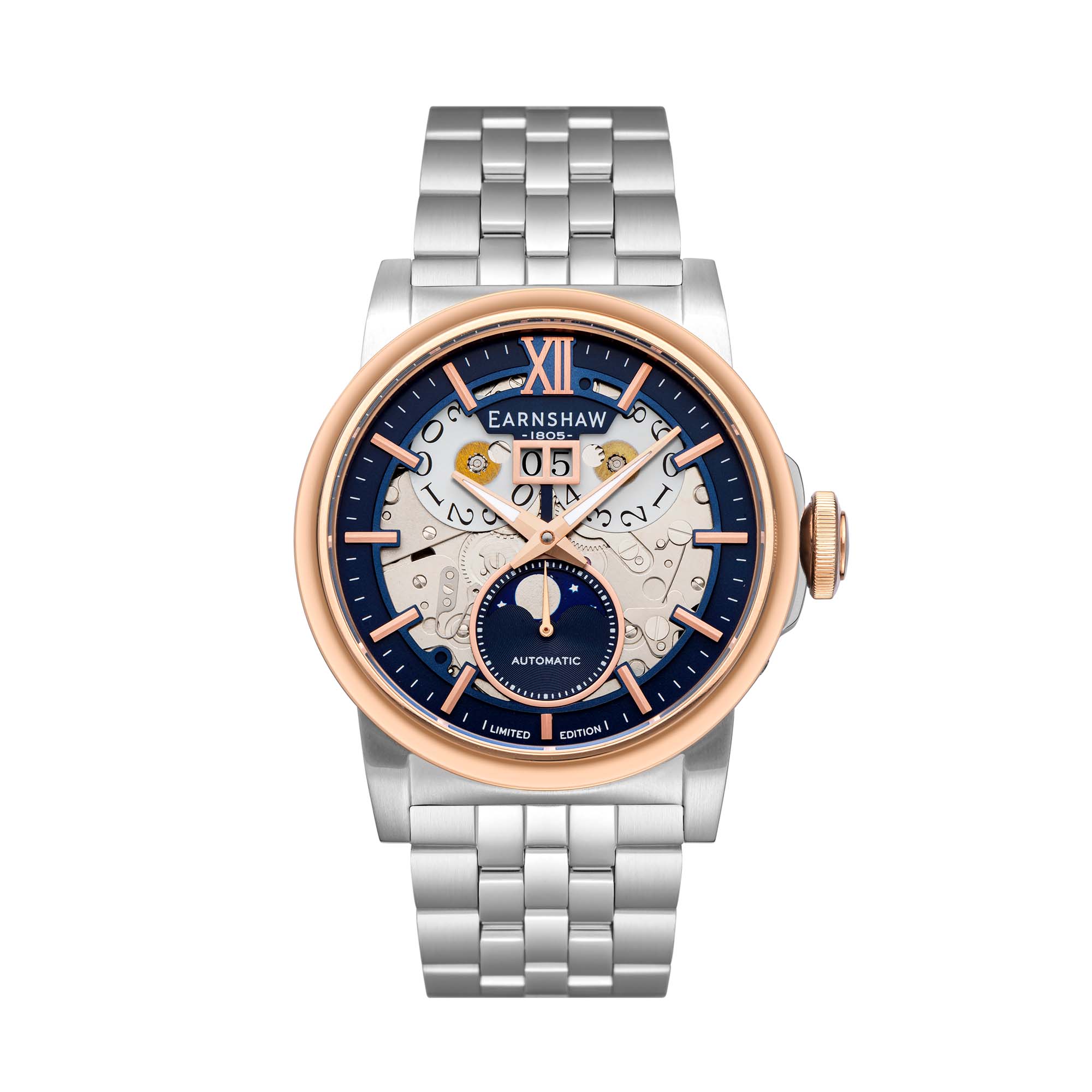 Thomas Earnshaw Thomas Earnshaw Hansom Men's Moonphase Automatic Imperial Blue Watch ES-8241-55