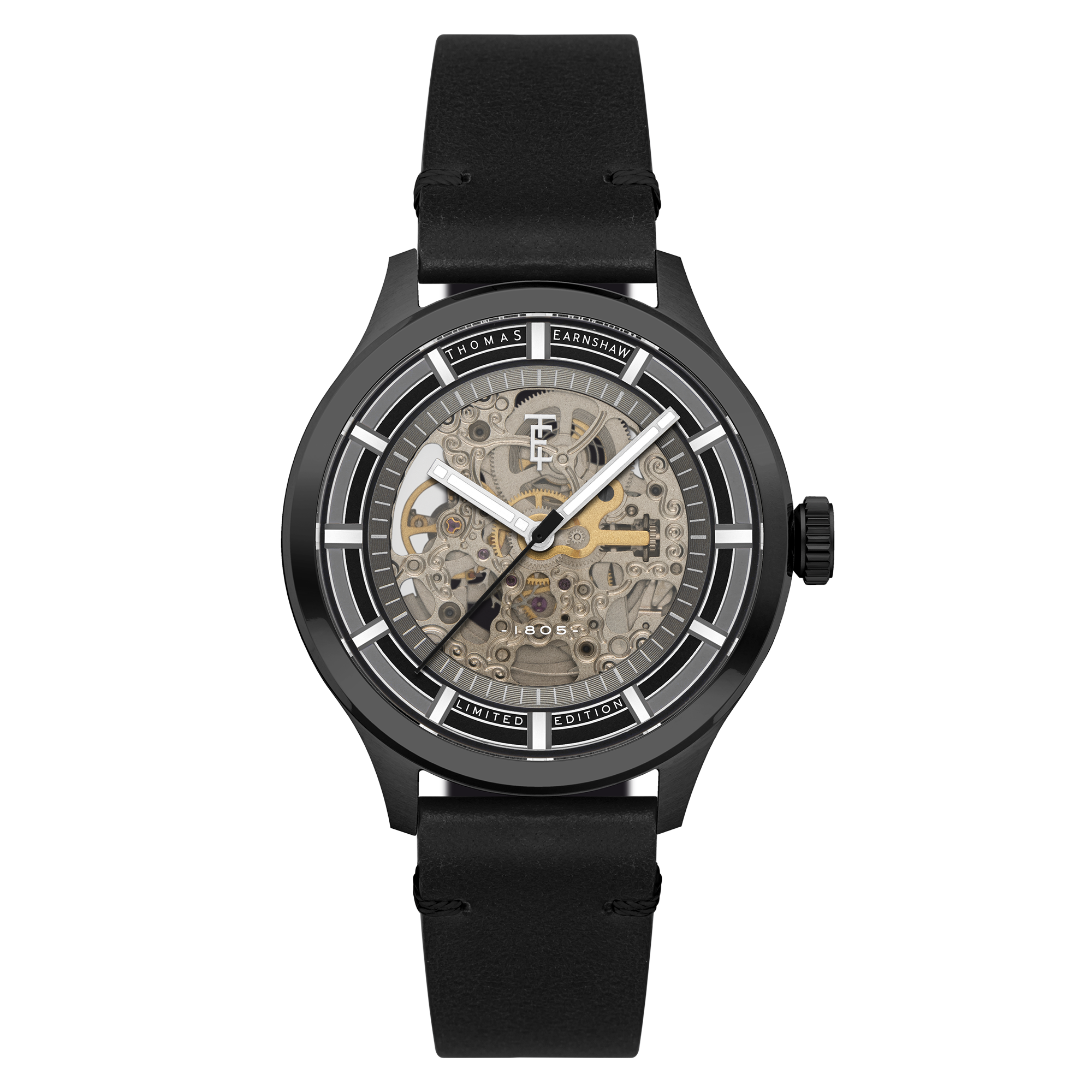 Thomas Earnshaw Thomas Earnshaw Nighfall Black Scott Skeleton Automatic Men's Watch ES-8257-01