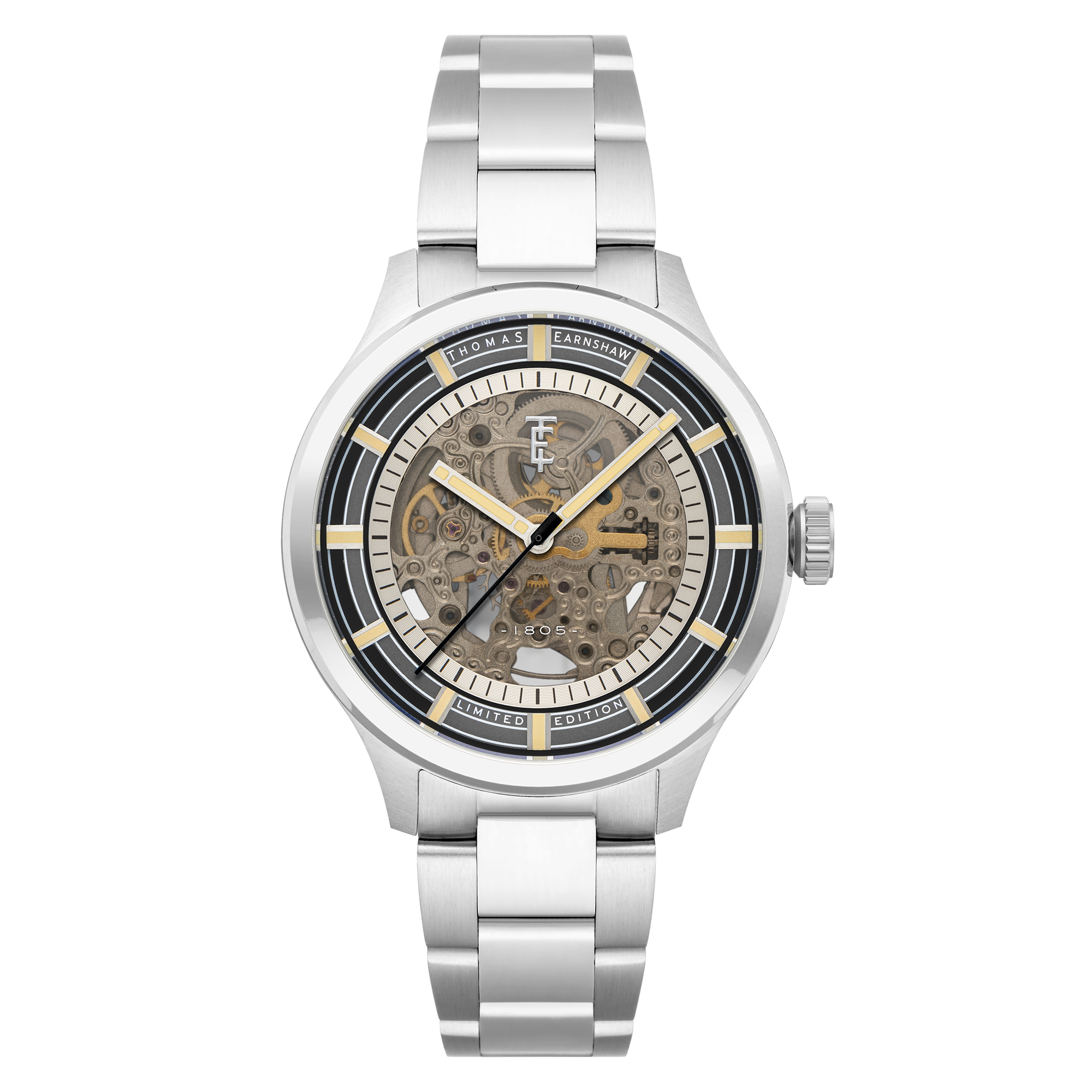 Thomas Earnshaw Thomas Earnshaw Stone Grey Scott Skeleton Automatic Men's Watch ES-8257-11