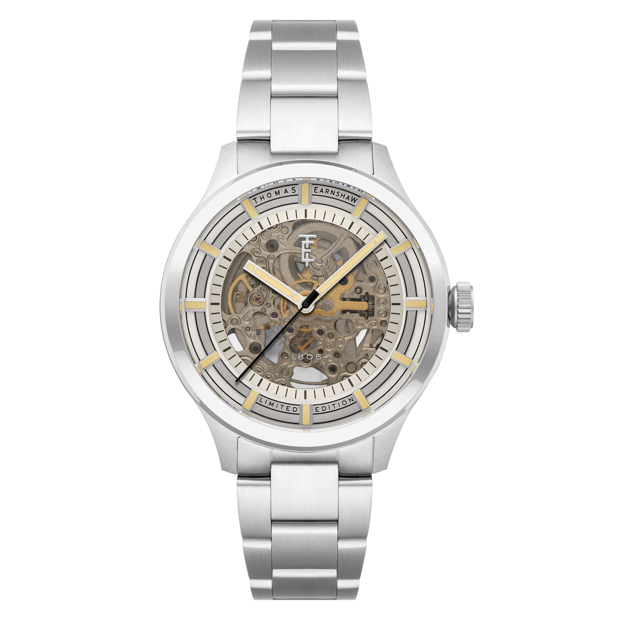 Thomas Earnshaw Thomas Earnshaw Silver Winter Scott Skeleton Automatic Men's Watch ES-8257-22