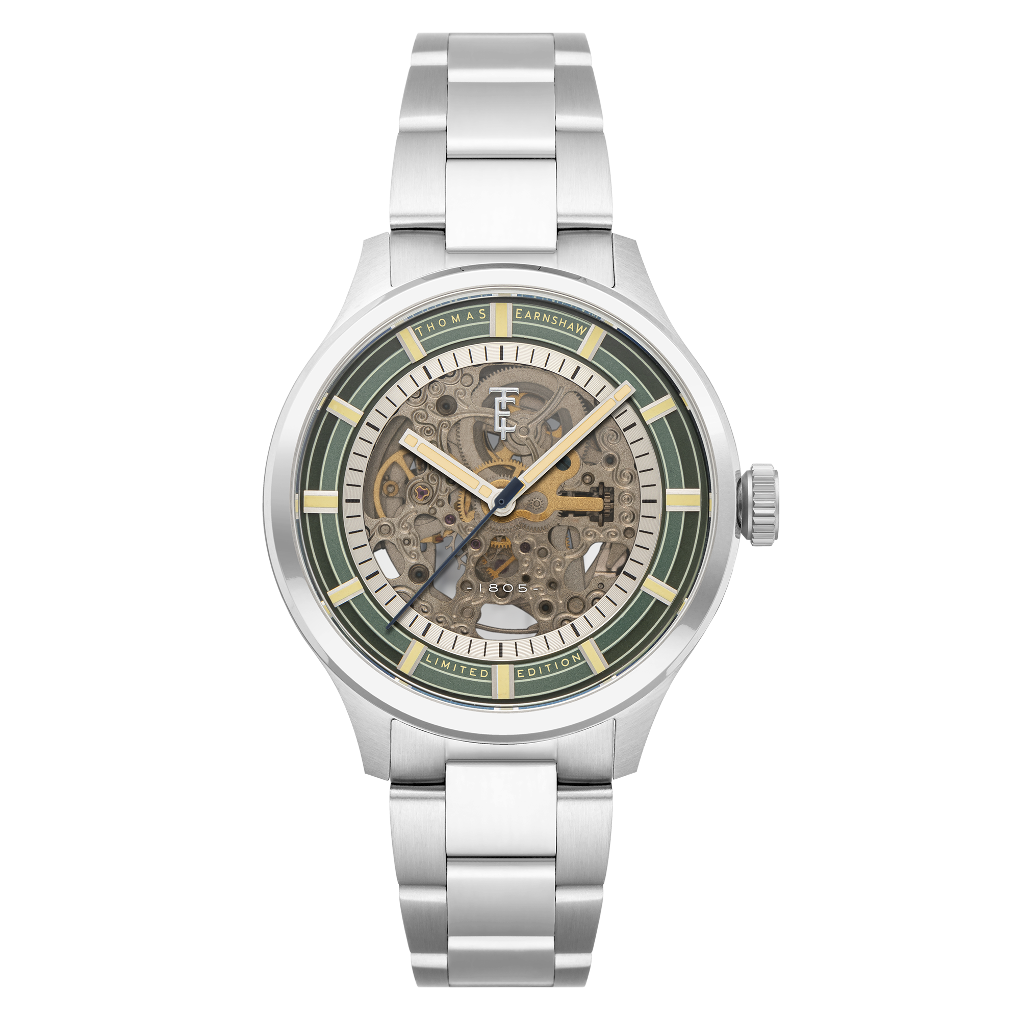 Thomas Earnshaw Thomas Earnshaw Pine Green Scott Skeleton Automatic Men's Watch ES-8257-33