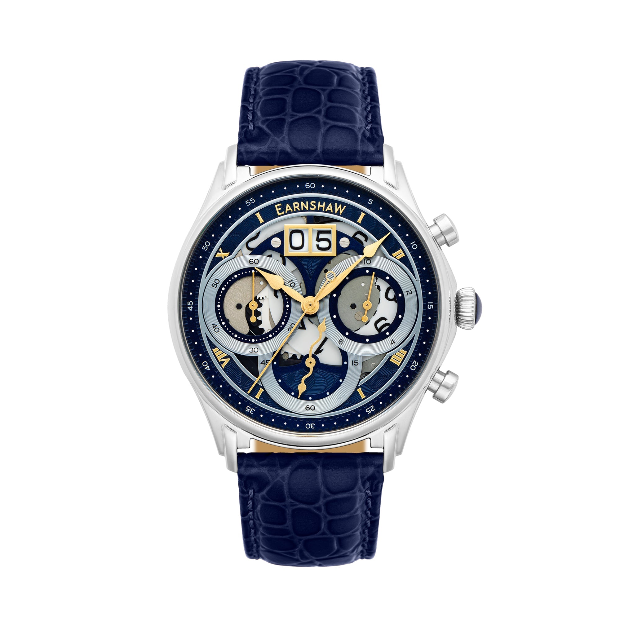 Thomas Earnshaw Thomas Earnshaw Nasmyth Chronograph Men's Japanese Quartz Deep Blue Watch ES-8260-03