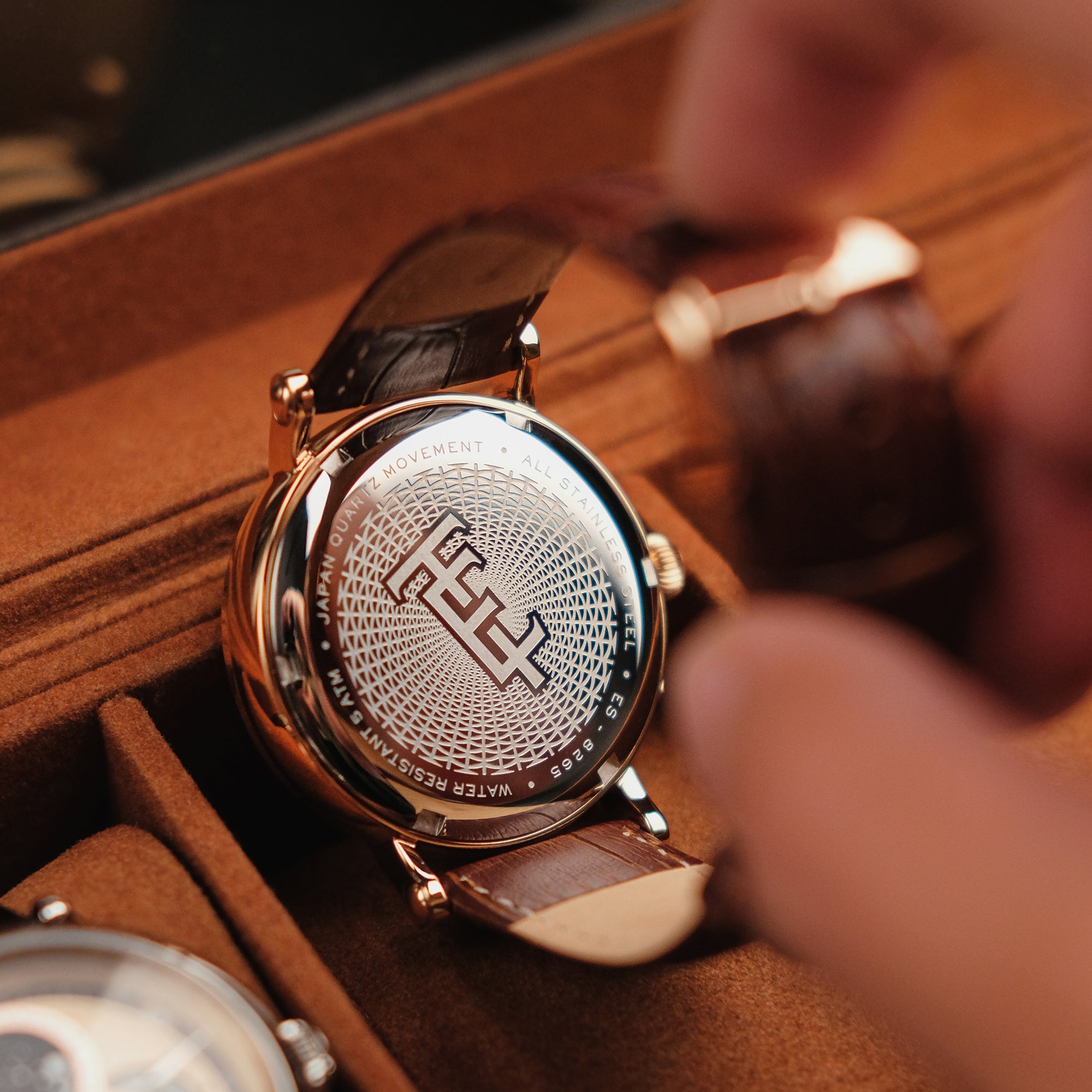 THOMAS EARNSHAW Thomas Earnshaw Messier Moonphase Calendar Men's Japanese Quartz Rose Gold Watch ES-8265-05