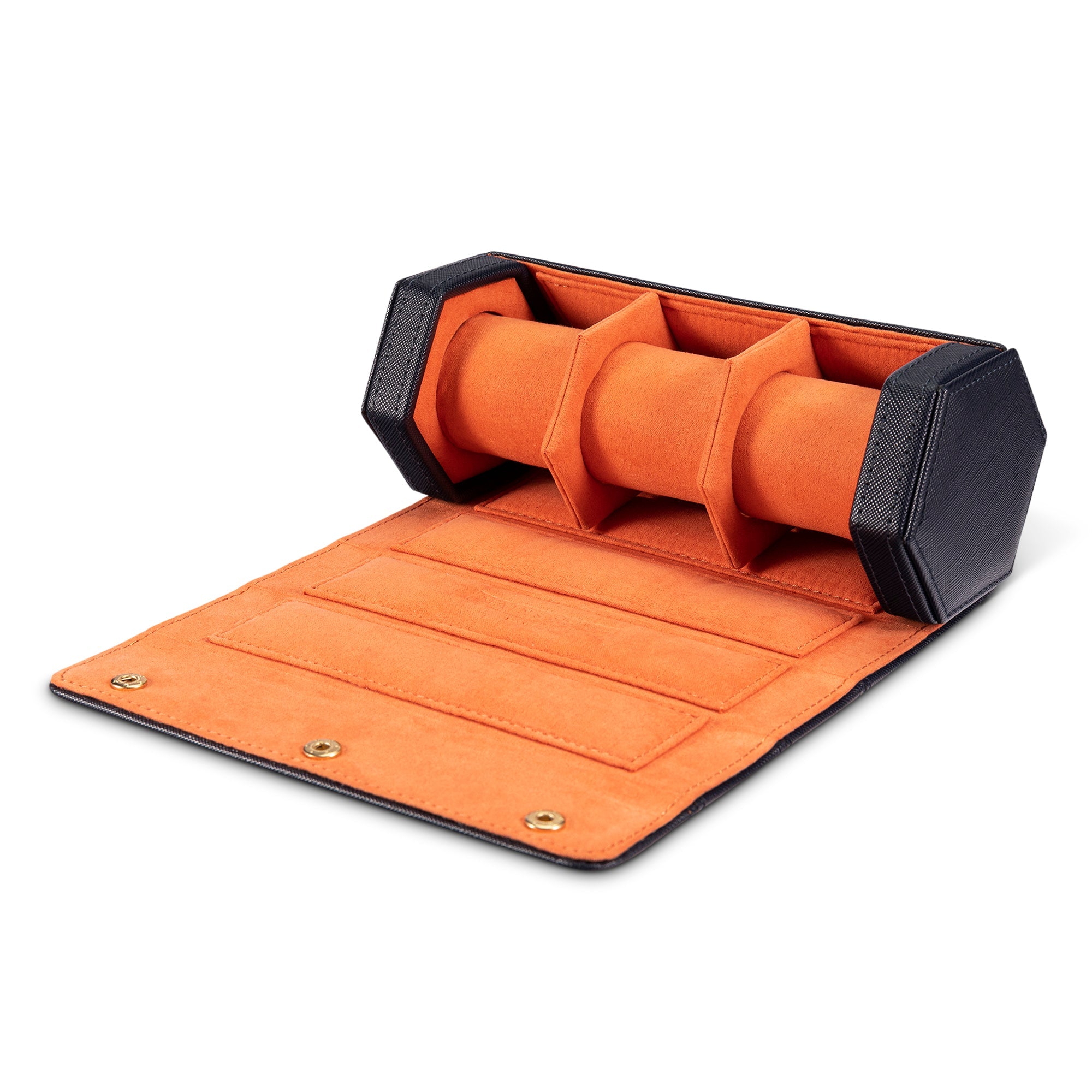 MAINSPRING Mainspring Arsenale Esagono Gre 3-Slot Tangerine Watch Roll MS-ESGGWROLL-02