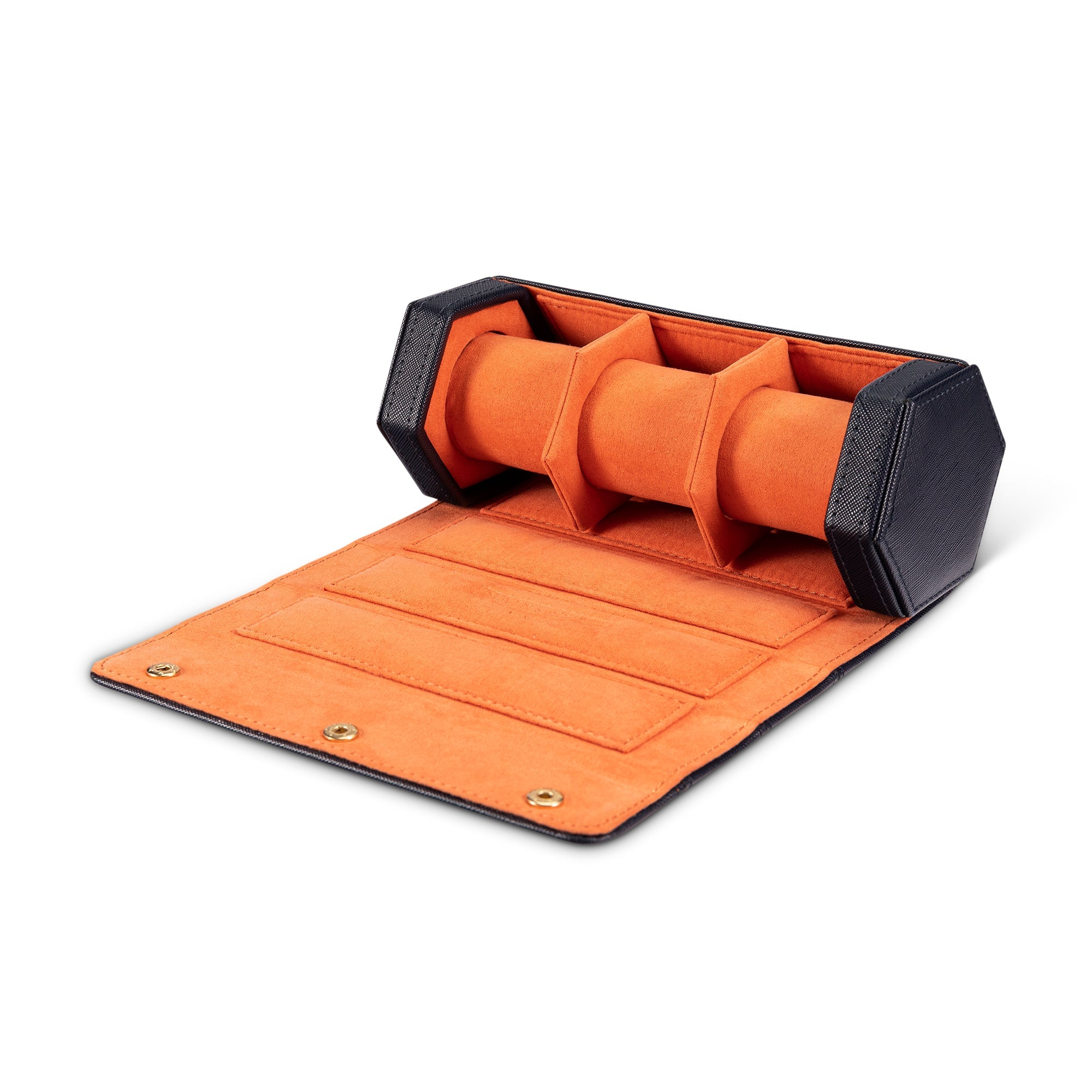 MAINSPRING Mainspring Arsenale Esagono 3-Slot Tangerine Watch Roll MS-ESGWROLL-02