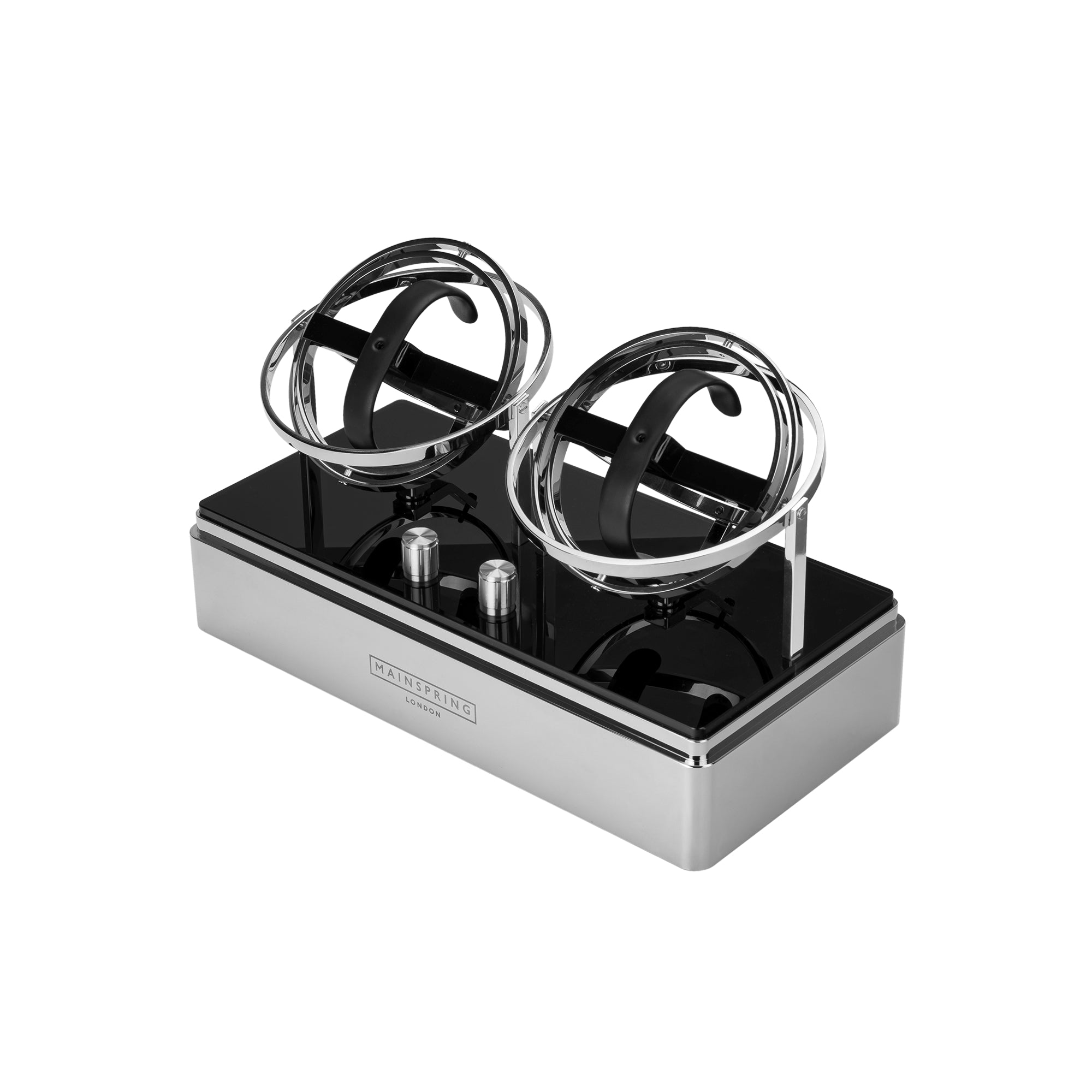 MAINSPRING Mainspring Astronomy Dualism Double Silver Watch Winder MS-WBOX1-01