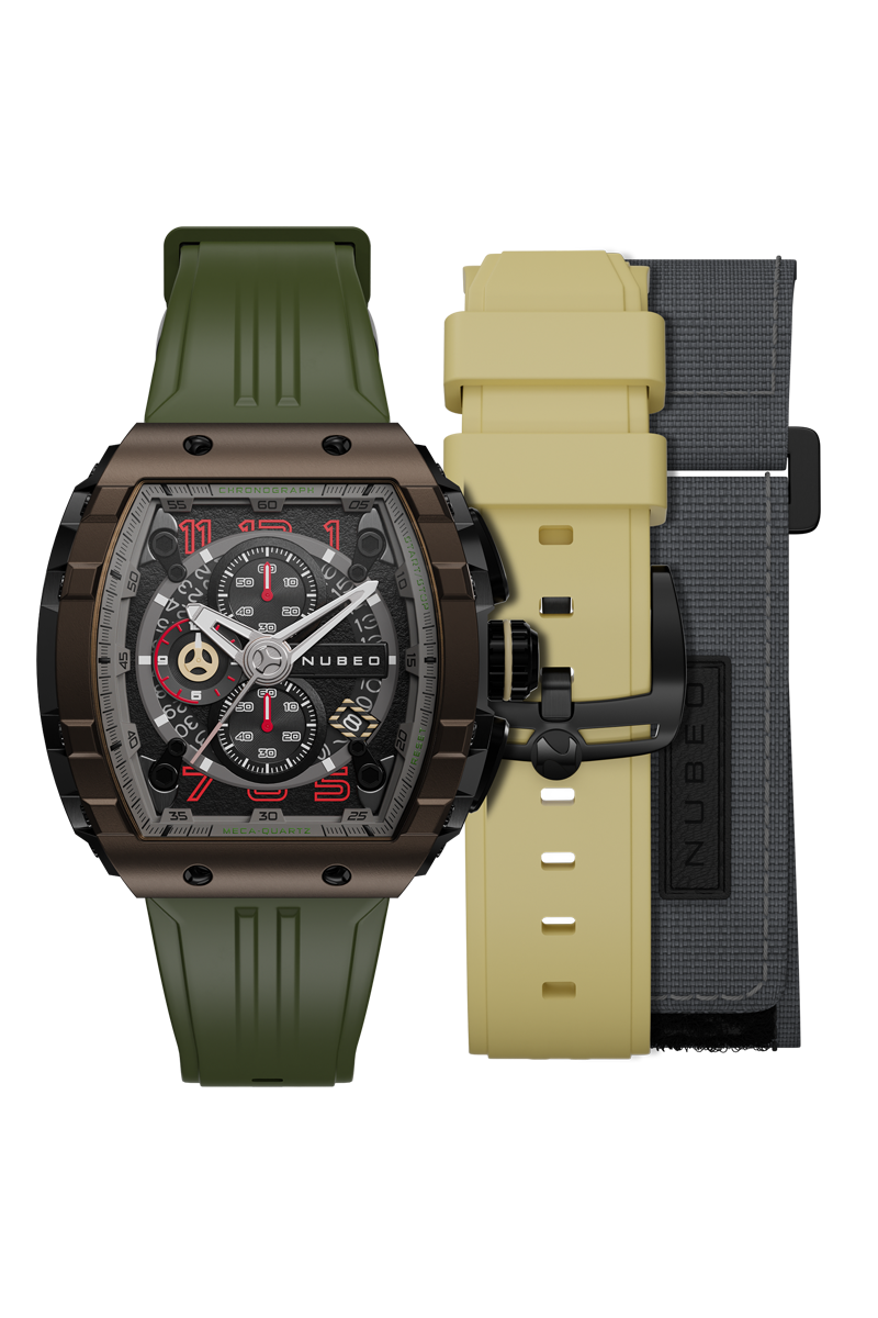 NUBEO Nubeo Magellan Chronograph Limited Edition True Earth Men's Watch NB-6024-0K