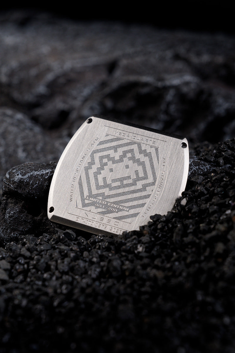 NUBEO Nubeo Magellan Chronograph Space Invaders Limited Edition Defender Yellow Men's Watch NB-6024-SI-02