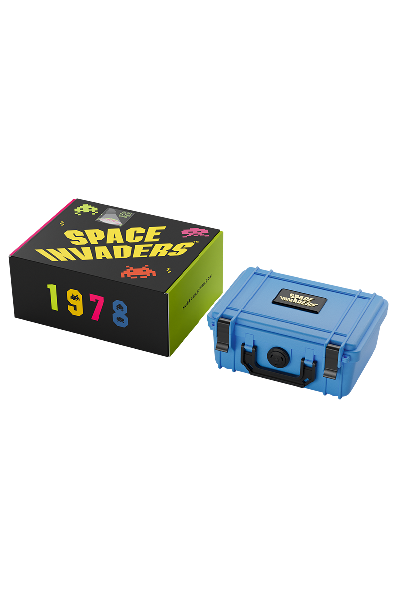 NUBEO Nubeo Magellan Chronograph Space Invaders Limited Edition Defender Yellow Men's Watch NB-6024-SI-02