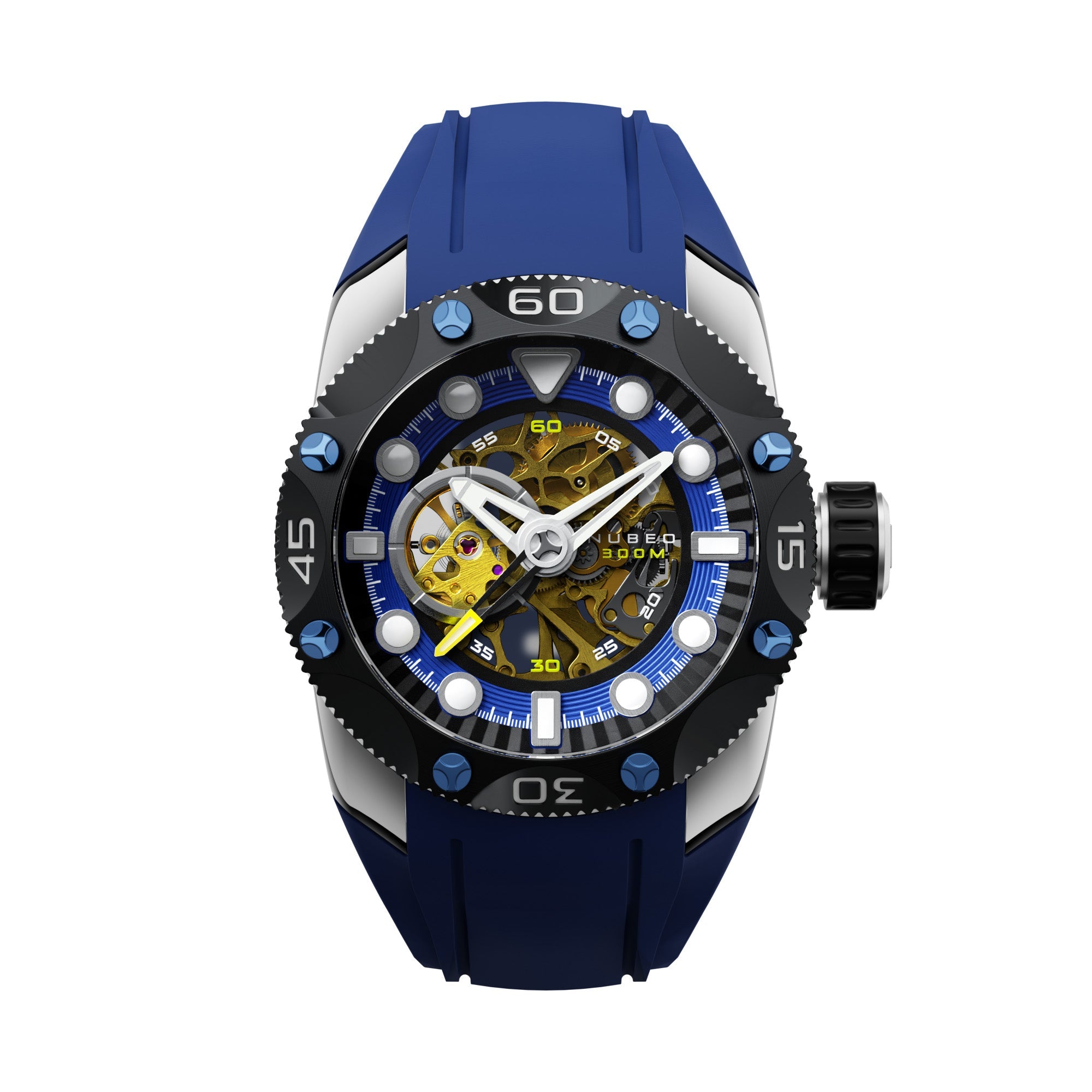 NUBEO Nubeo Kuiper Men's Automatic Skeleton Deep Blue Watch NB-6040-04