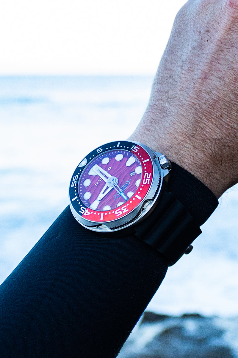 NUBEO Nubeo Ventana Men's Japanese Automatic Garnet Red Watch NB-6046-04