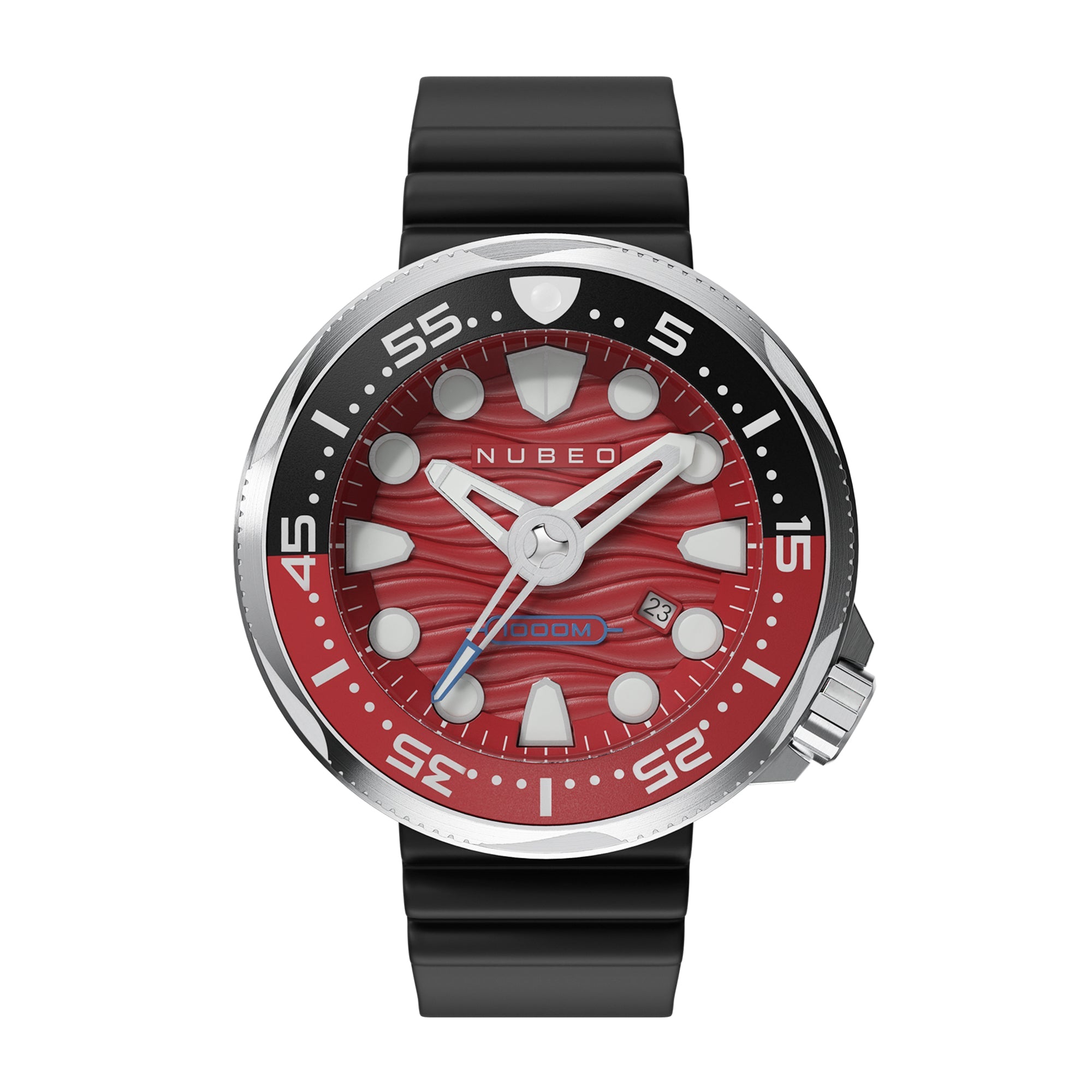 NUBEO Nubeo Ventana Men's Japanese Automatic Garnet Red Watch NB-6046-04