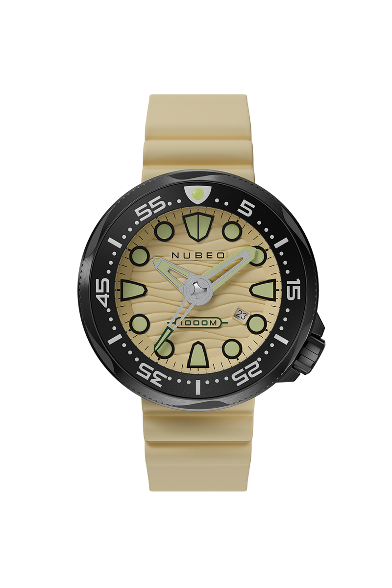 NUBEO Nubeo Ventana Men's Japanese Automatic Sandstone White Watch NB-6046-09