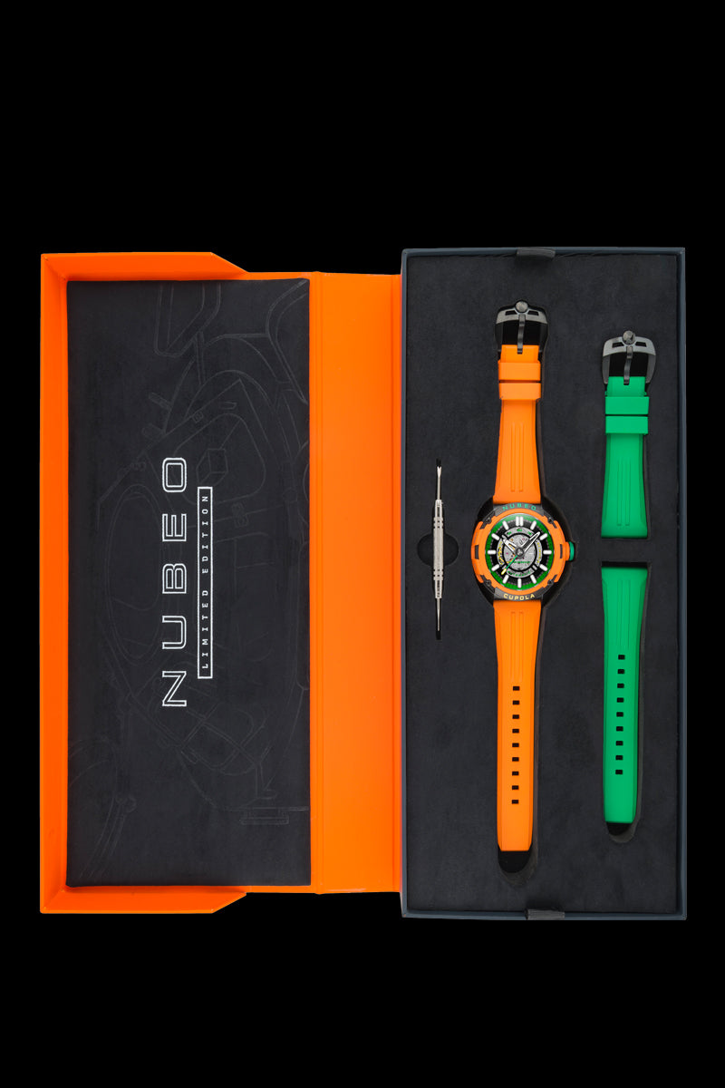 NUBEO Nubeo Cupola Men's Japanese Automatic Skeleton Mandarin Watch NB-6055-02