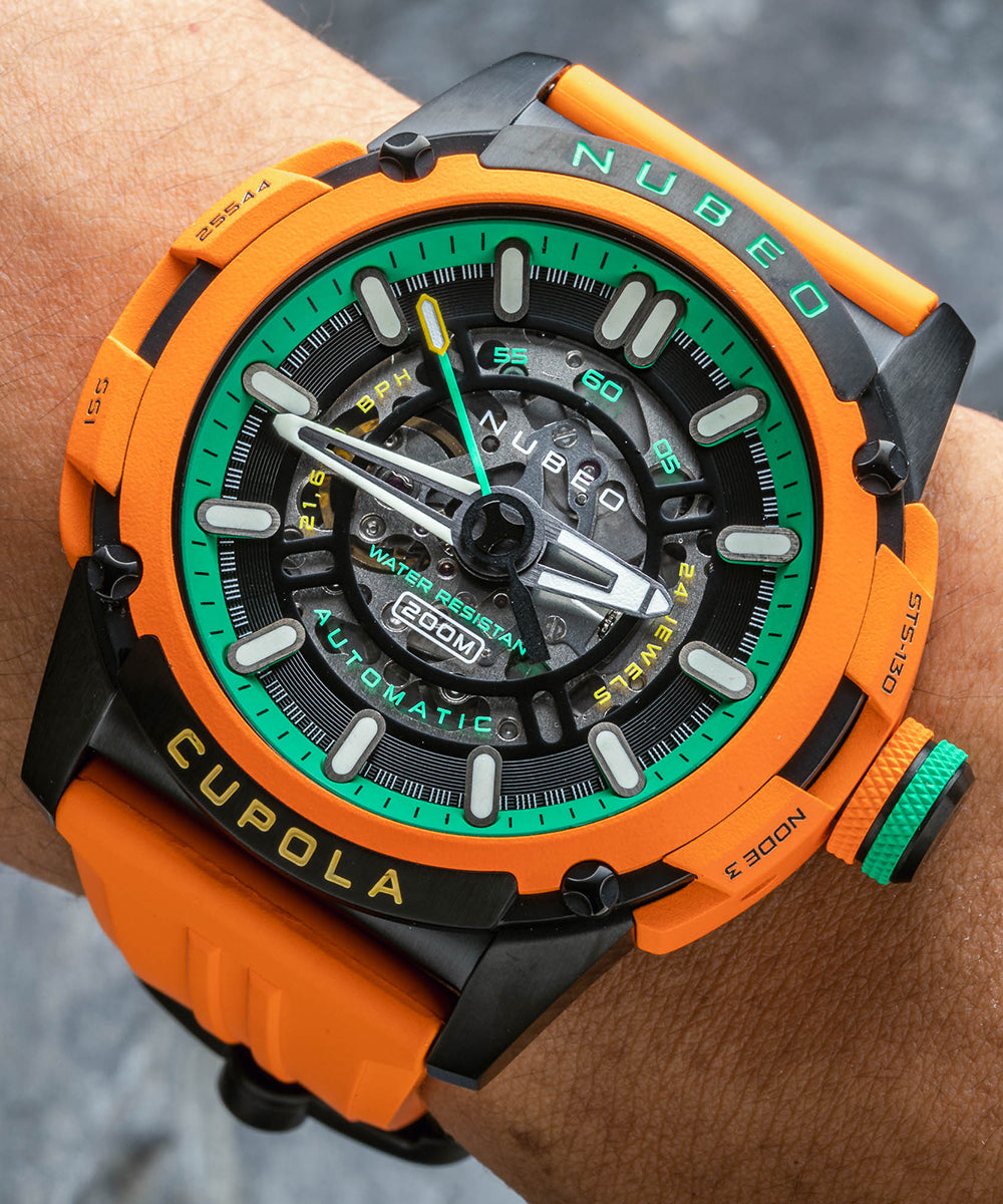 NUBEO Nubeo Cupola Men's Japanese Automatic Skeleton Mandarin Watch NB-6055-02