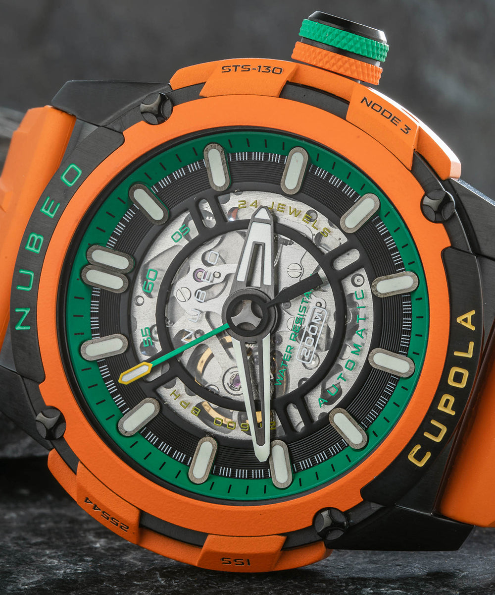 NUBEO Nubeo Cupola Men's Japanese Automatic Skeleton Mandarin Watch NB-6055-02