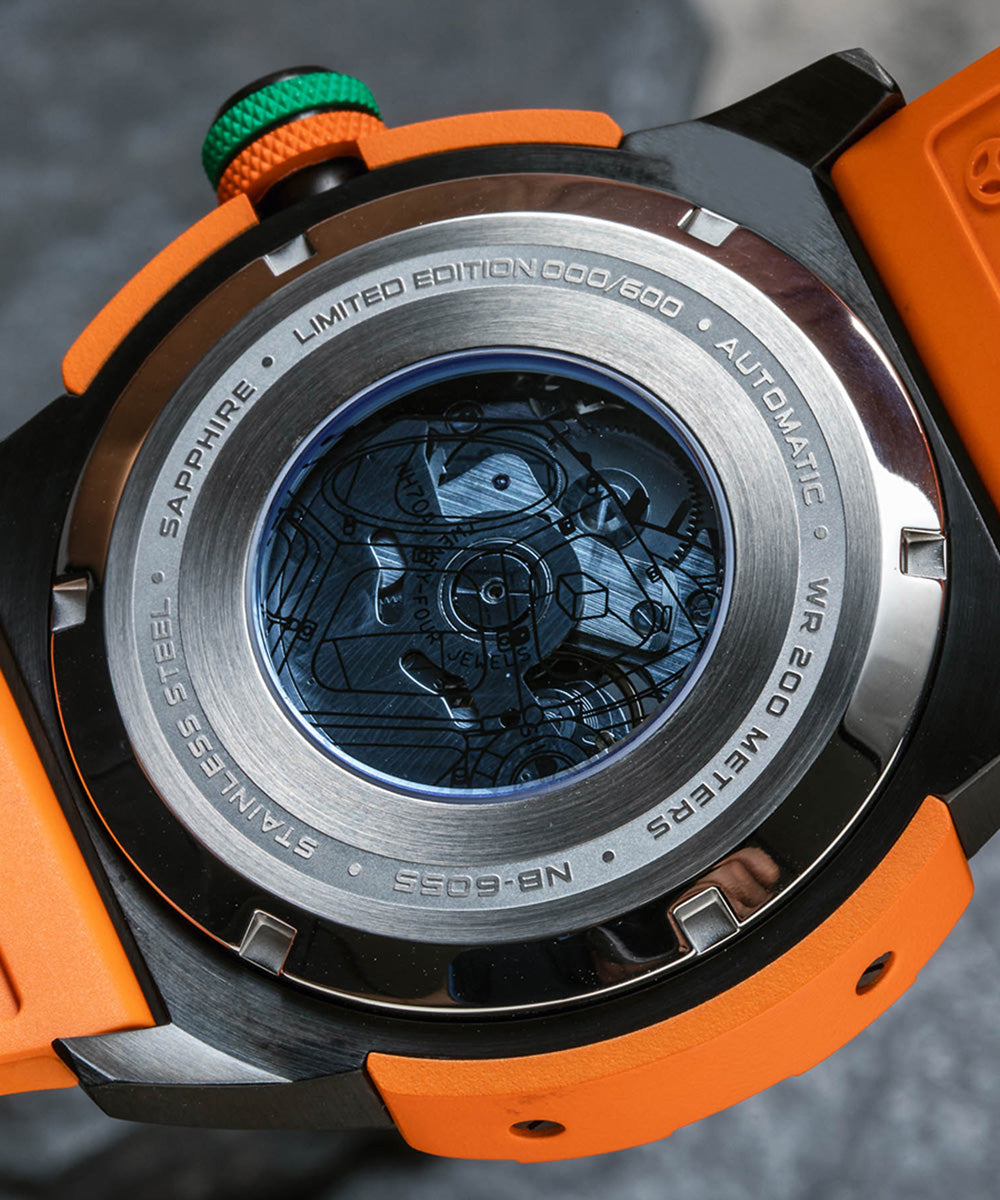 NUBEO Nubeo Cupola Men's Japanese Automatic Skeleton Mandarin Watch NB-6055-02