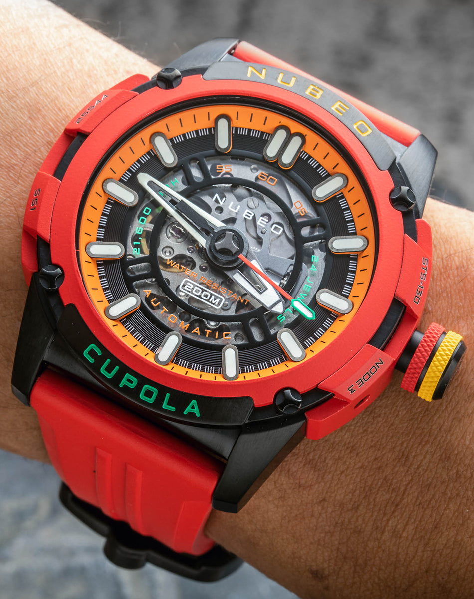 NUBEO Nubeo Cupola Men's Japanese Automatic Skeleton Inferno Watch NB-6055-05
