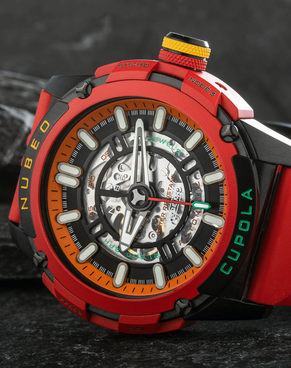 NUBEO Nubeo Cupola Men's Japanese Automatic Skeleton Inferno Watch NB-6055-05