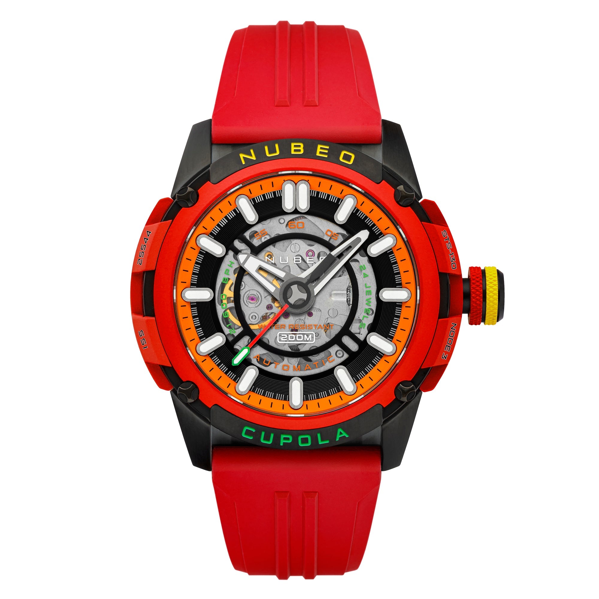 NUBEO Nubeo Cupola Men's Japanese Automatic Skeleton Inferno Watch NB-6055-05