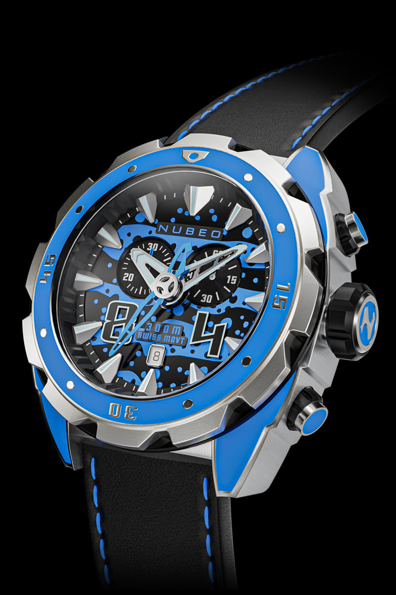 NUBEO Nubeo Swell Men's Swiss Quartz Cerulean Watch NB-6057-33
