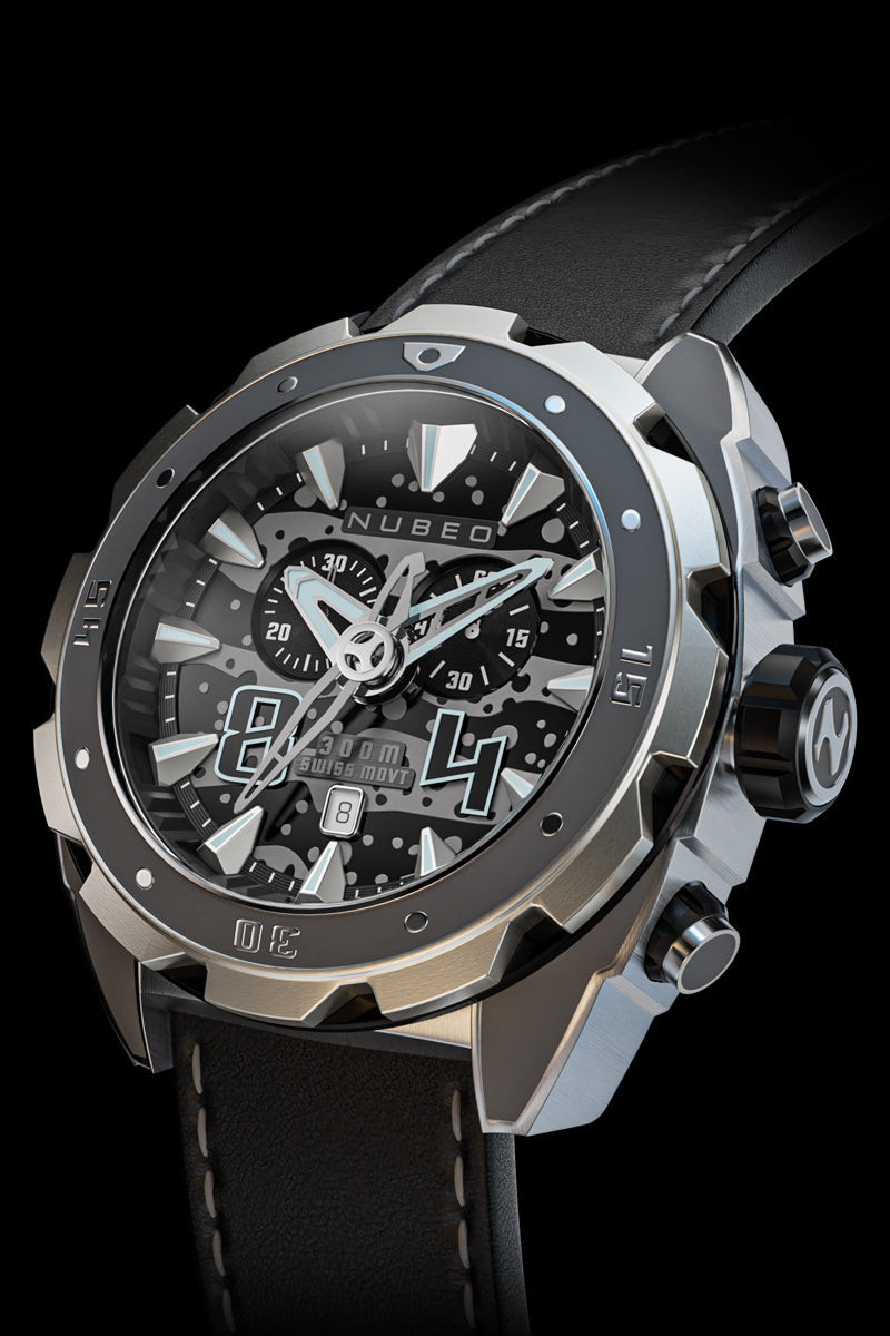 NUBEO Nubeo Swell Men's Swiss Quartz Slate Watch NB-6057-55