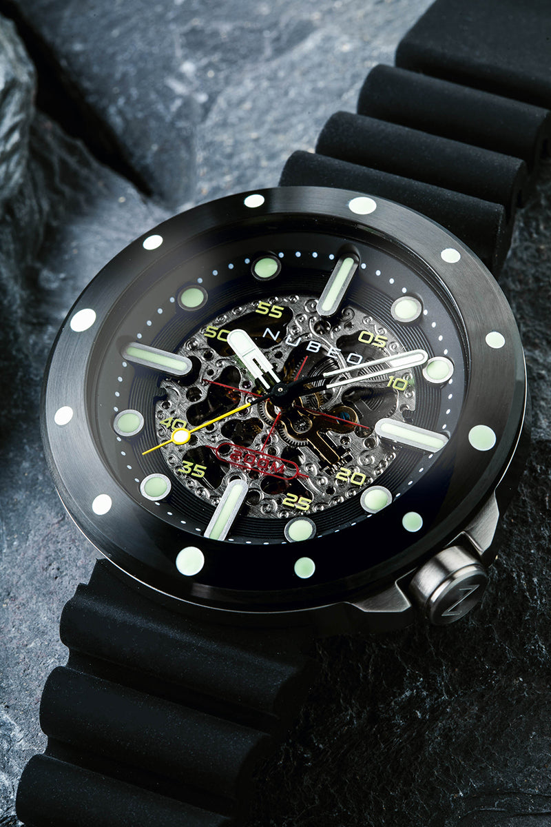 NUBEO Nubeo Space Cassini Men's Automatic Skeleton Night Watch NB-6058-04
